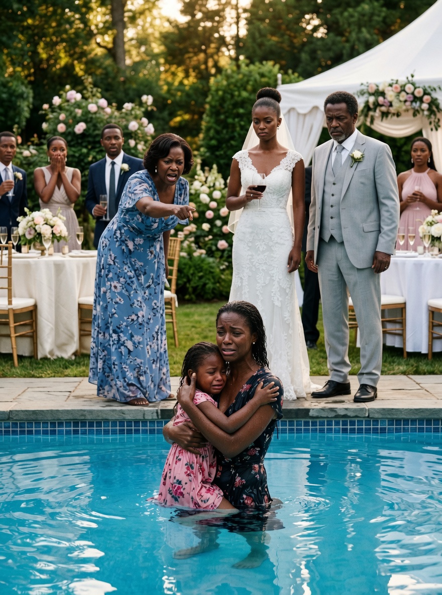 I was the family outcast at my sister’s wedding because they thought I was a struggling single mom. After my mom insulted me and my dad literally threw me and my daughter into a fountain to the sound of guests’ applause, the vibe shifted real fast. My secret billionaire husband walked in two minutes later, and the look on their faces was pure, unadulterated regret.