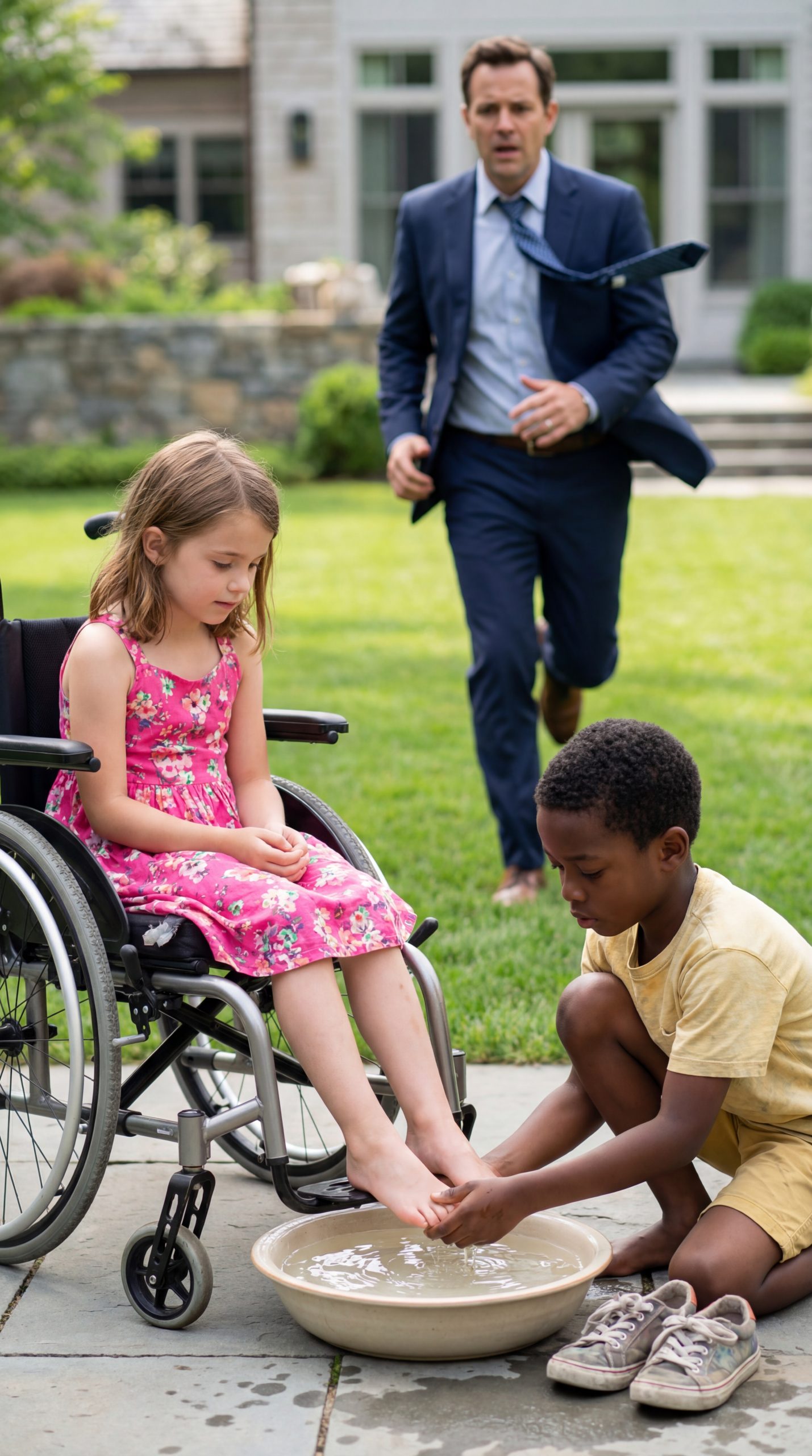 . A Little Girl Had Given Up on Ever Walking Again While Her Father Tried Everything to Save Her — But When a Stranger Boy Stepped Forward and Softly Said “I Can Help,” a Hidden Truth Began to Unfold