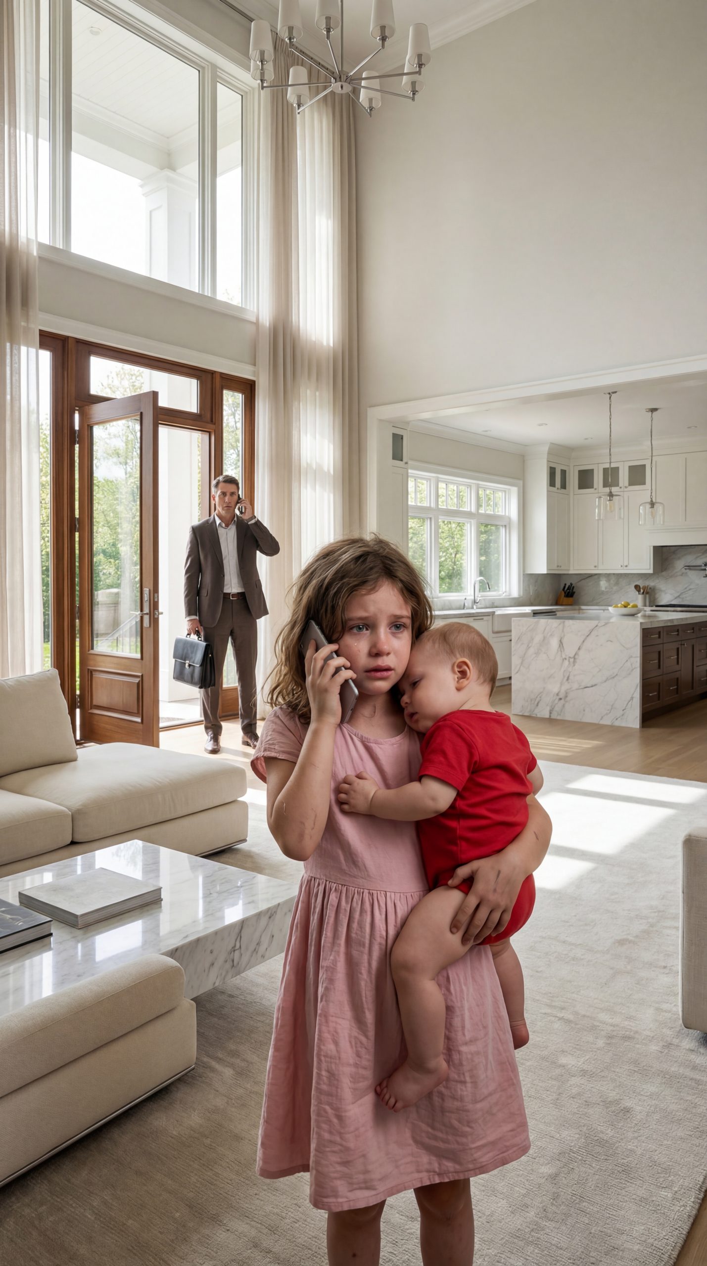 A Successful Father Trusted His Second Wife and Believed His Children Were Safe While He Was Away — Until He Returned One Rainy Night and Saw His Daughter Holding Her Baby Brother in Fear, Whispering Words That Revealed the Truth
