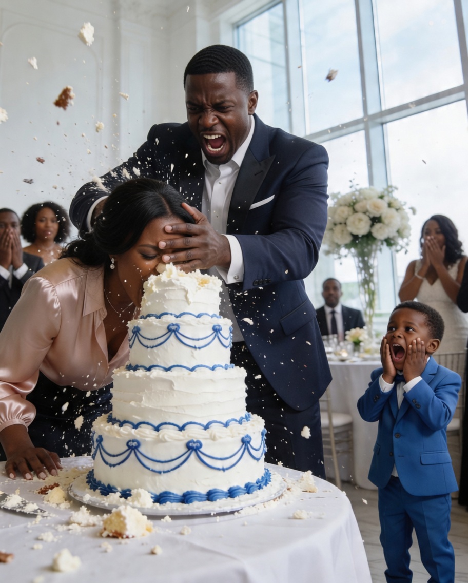 Unaware His Wife Was a Trillionaire’s Daughter, He Smashed Her Face Into Their Son’s Birthday Cake—Then the Ballroom Doors Opened