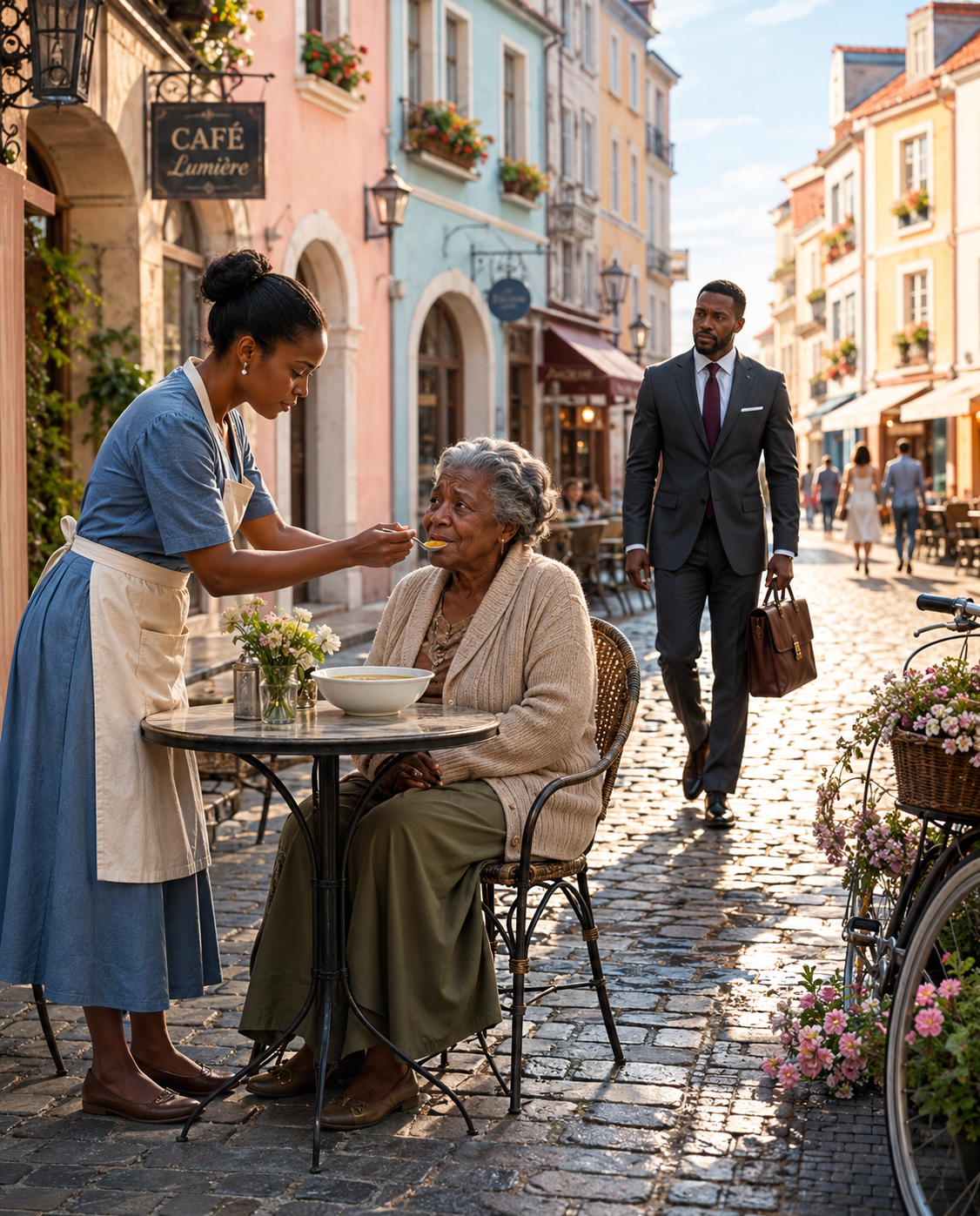 A simple act — a waitress feeding an elderly woman with Parkinson’s — caught a billionaire’s eye and sparked something no one expected.