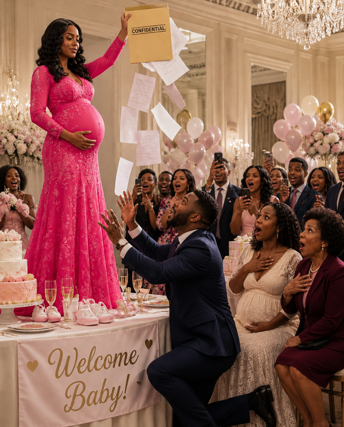 “There was no money for our daughter’s crib,” my husband kept saying — while secretly paying for flowers, a private garden venue, and an elegant baby shower for another pregnant woman using my credit card.