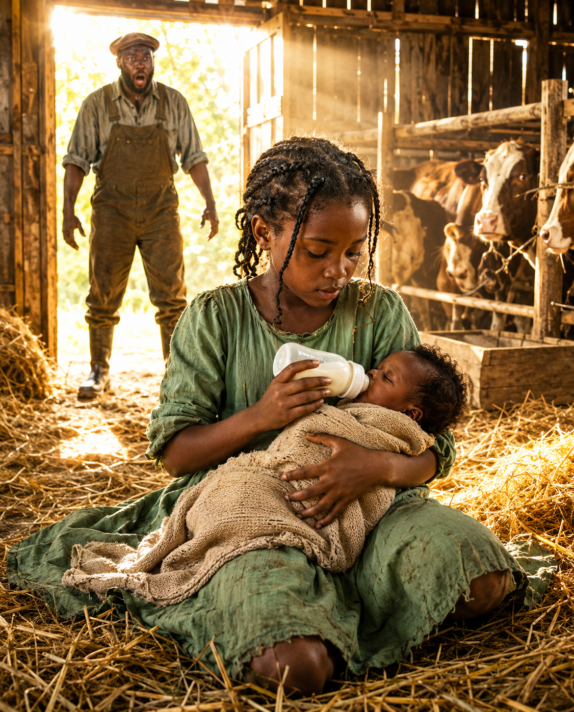 “I’m Sorry, Sir… I Don’t Have Any Money for Milk,” the 7-Year-Old Beggar Whispered at 5:30 A.M — But When the Texas Rancher Followed Her Through the Rain and Discovered Where She Was Hiding With a Starving Baby, He Uncovered a Shocking Abandonment Plot and a Custody Battle No One Saw Coming 😱
