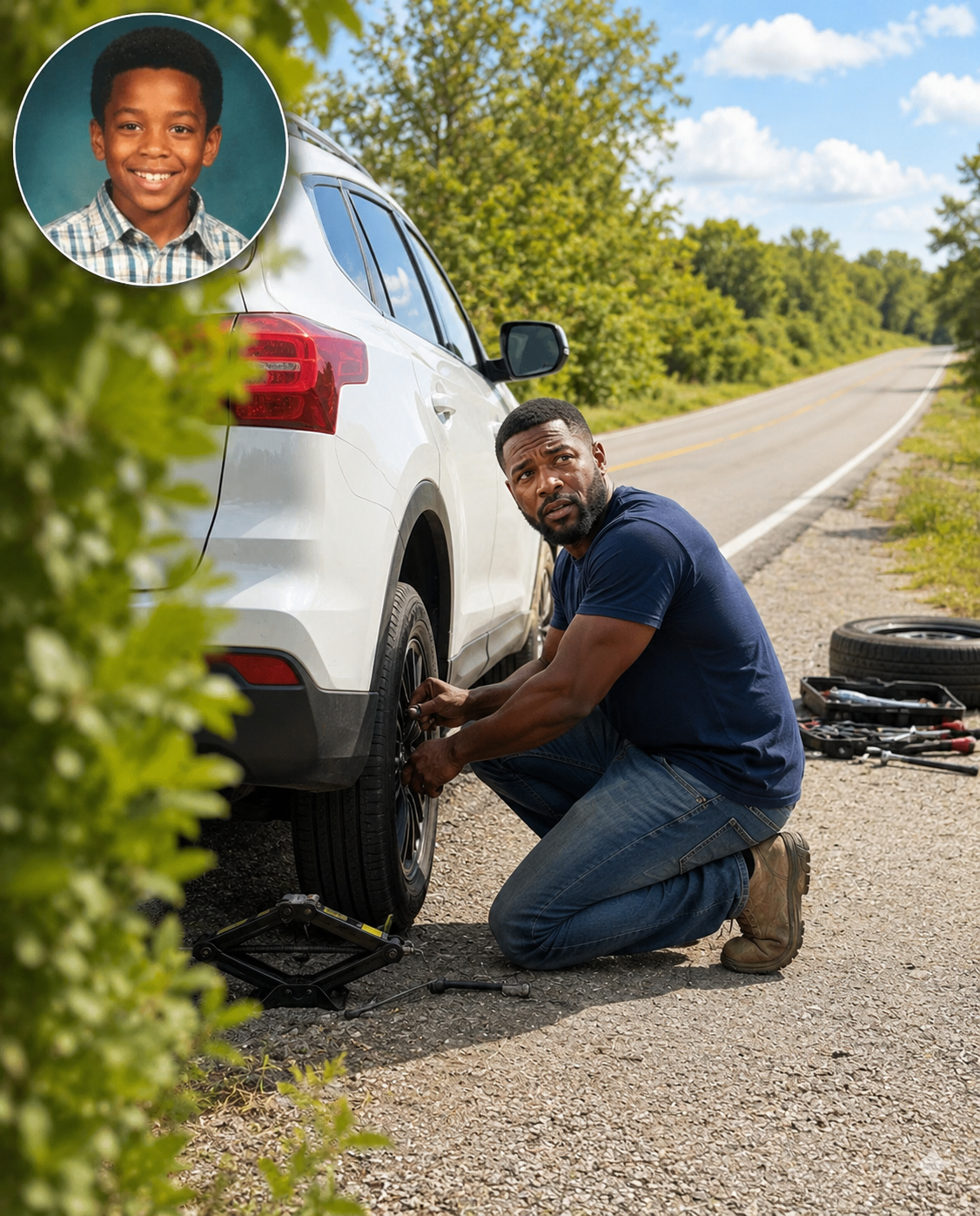 A Homeless Man Helped Me Change a Flat Tire on Route 9 Where My Son Disappeared 20 Years Ago – What He Left on My Passenger Seat Brought Me to My Knees