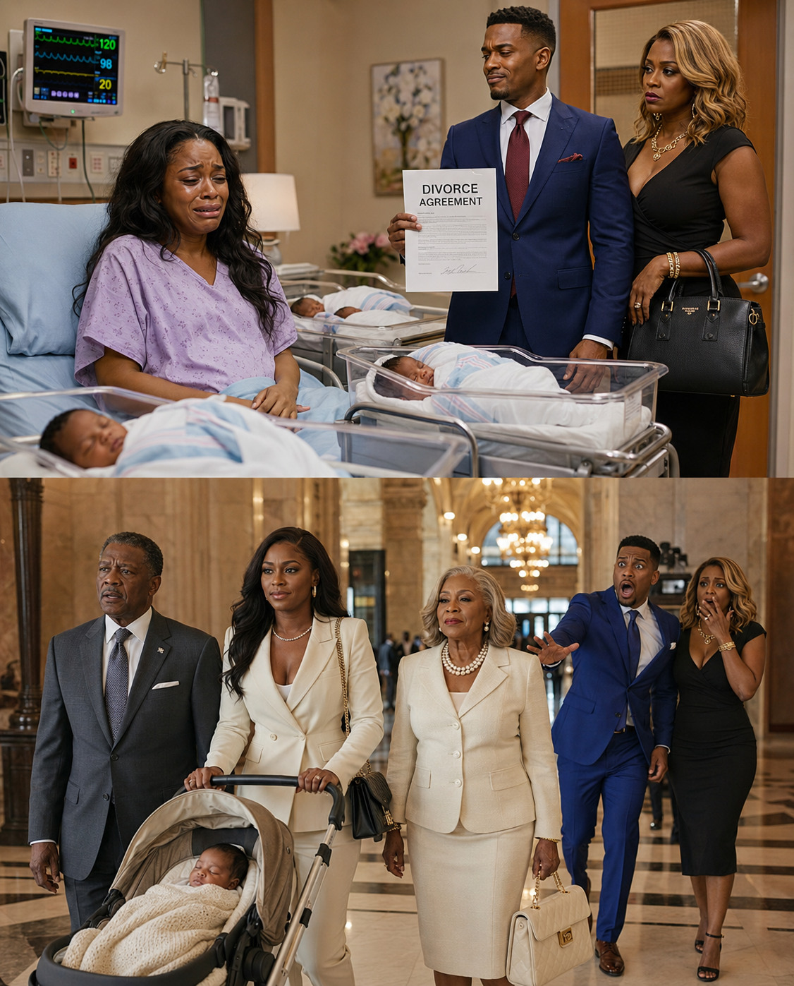 After I gave birth to our triplets, my husband brought his mistress to the hospital, a Birkin hanging from her arm, just to humiliate me. “You’re too ugly now. Sign the divorce,” he sneered.