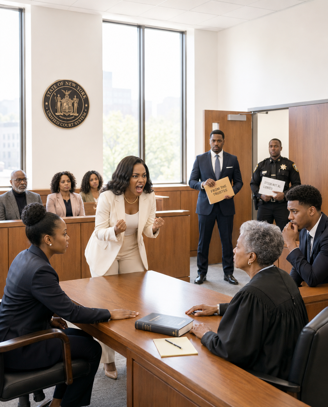 My sister demanded our grandfather’s inheritance in probate court, calling me unfit. I asked the judge to wait. When the trustee’s envelope arrived, the judge went pale, my sister panicked, and a deputy entered with unexpected paperwork for my father.