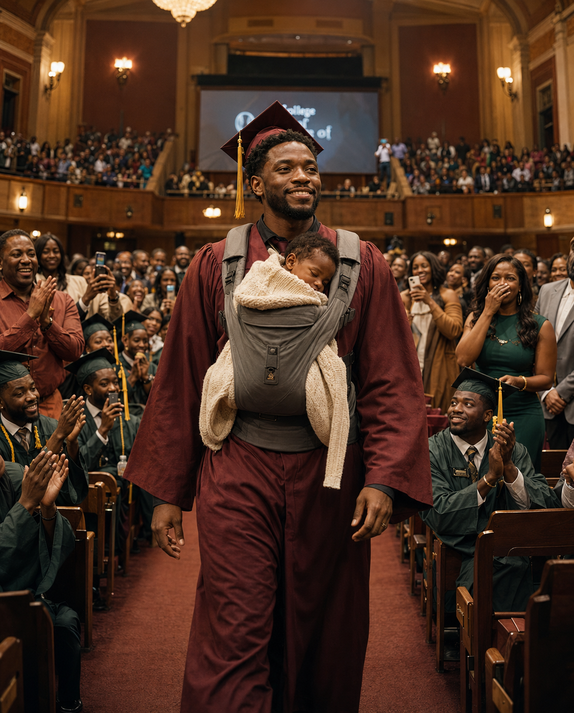 My Son Crossed the Stage With a Baby—What He Said Stunned the Room