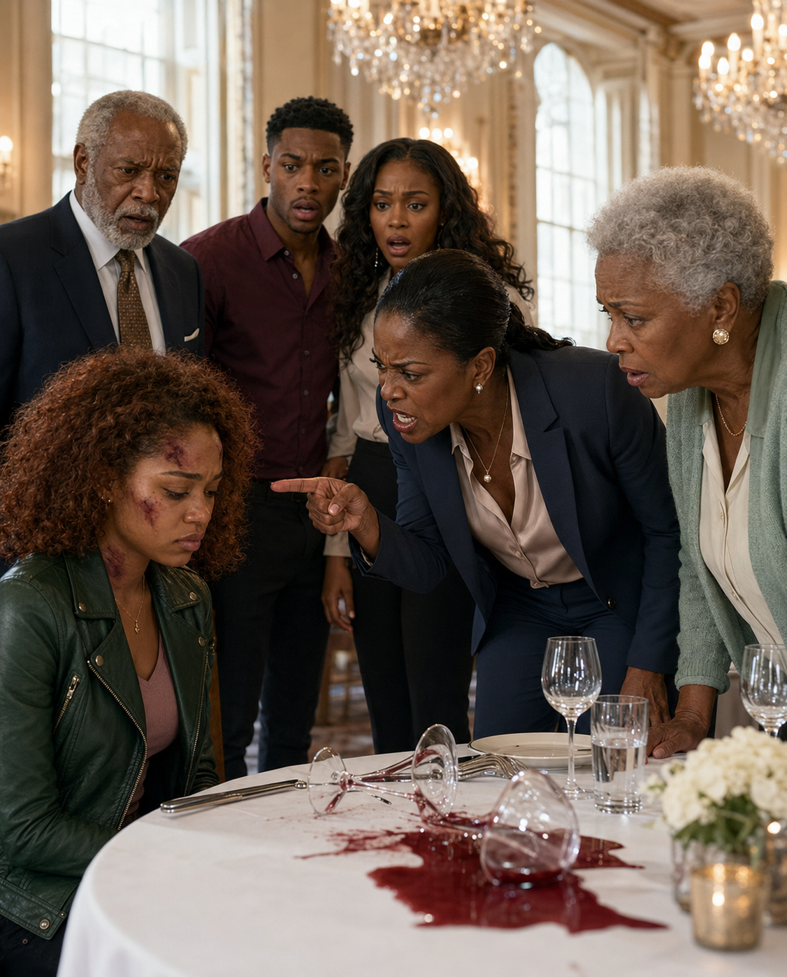 “Clean up that wine and get out, you pathetic orphan,” Diane hissed after st:r:iking me in front of everyone.