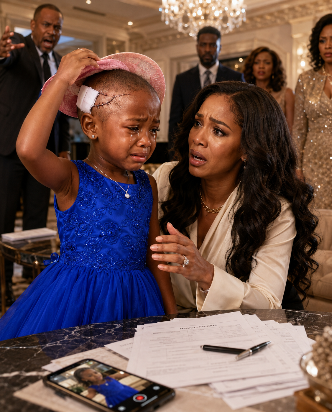 My 6-Year-Old Lifted Her Pink Hat After A “Cousin Spa Day”—Her Princess Braid Was Gone, Blood Was Dried Near Her Ear, and the Hidden Livestream, Pediatric Report, and My Sister-in-Law’s Jealous Lie…