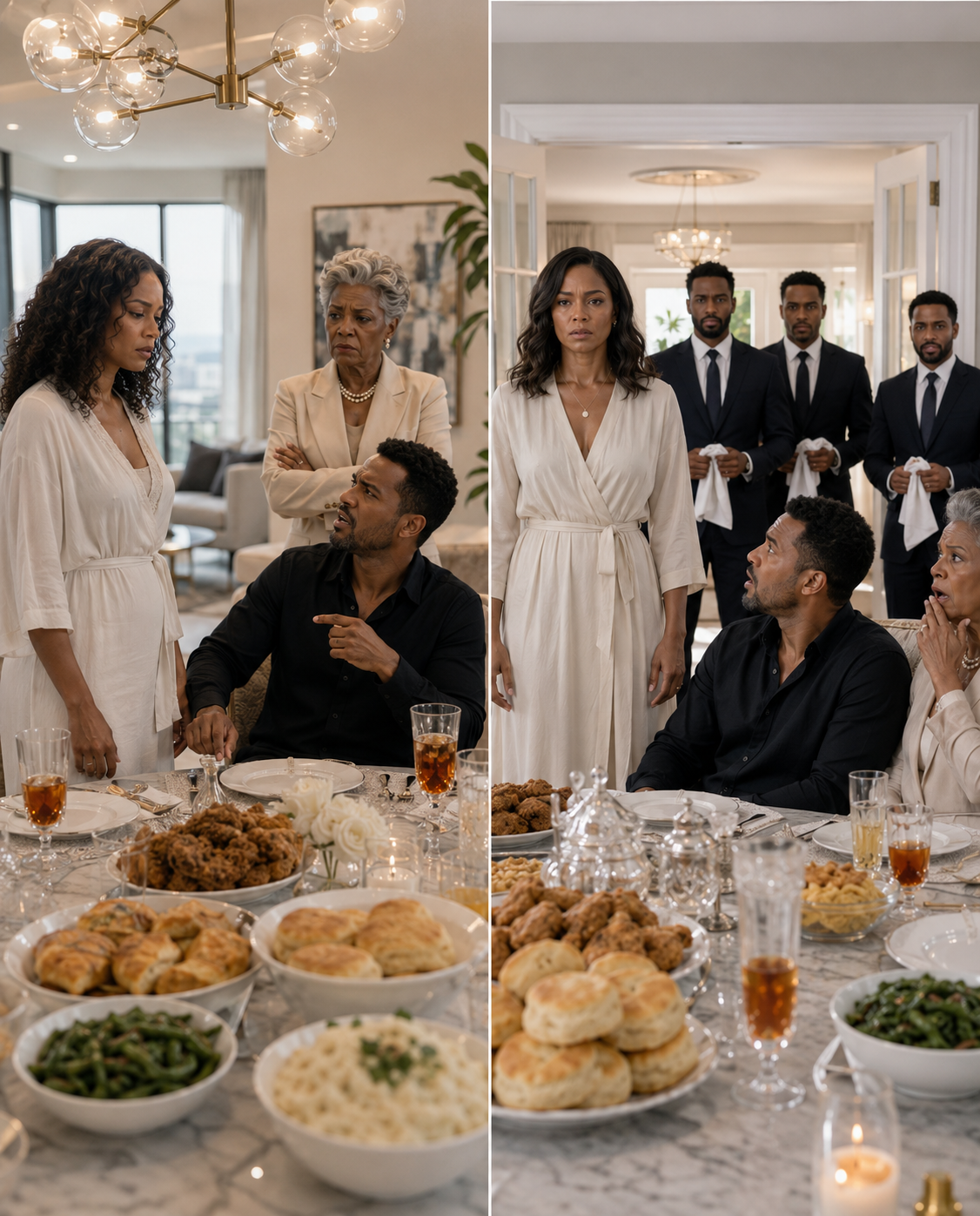 He sl:apped me so hard my lip bl:ed, just because I asked where he was last night. At dawn, I quietly cooked a massive Southern feast and laid out the silver cutlery. “That’s a good wife,”