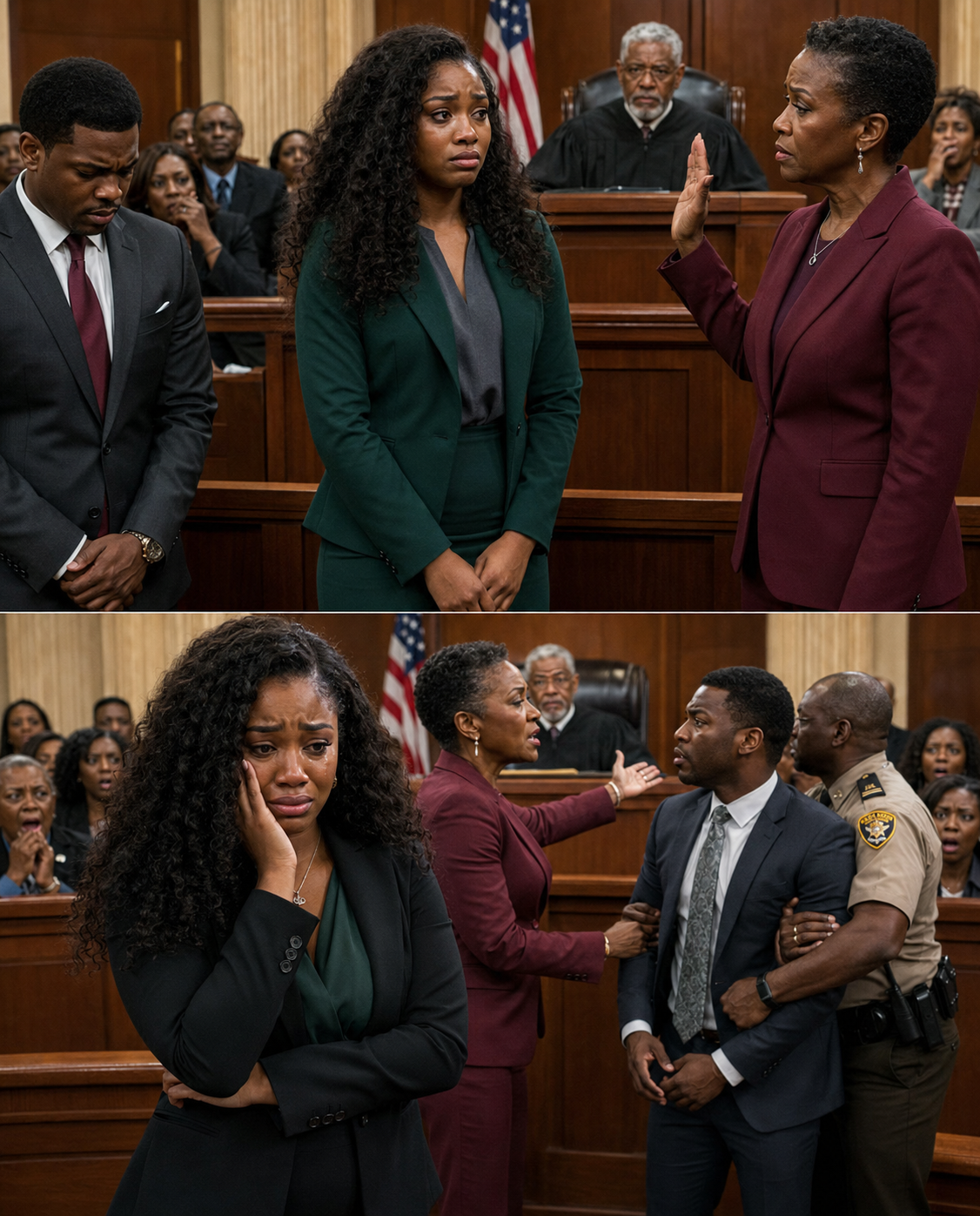 I stood in court with trembling hands, ready to tell the truth—until my mother-in-law stormed toward me. “You dared to fight me?!” she hissed, then slapped me