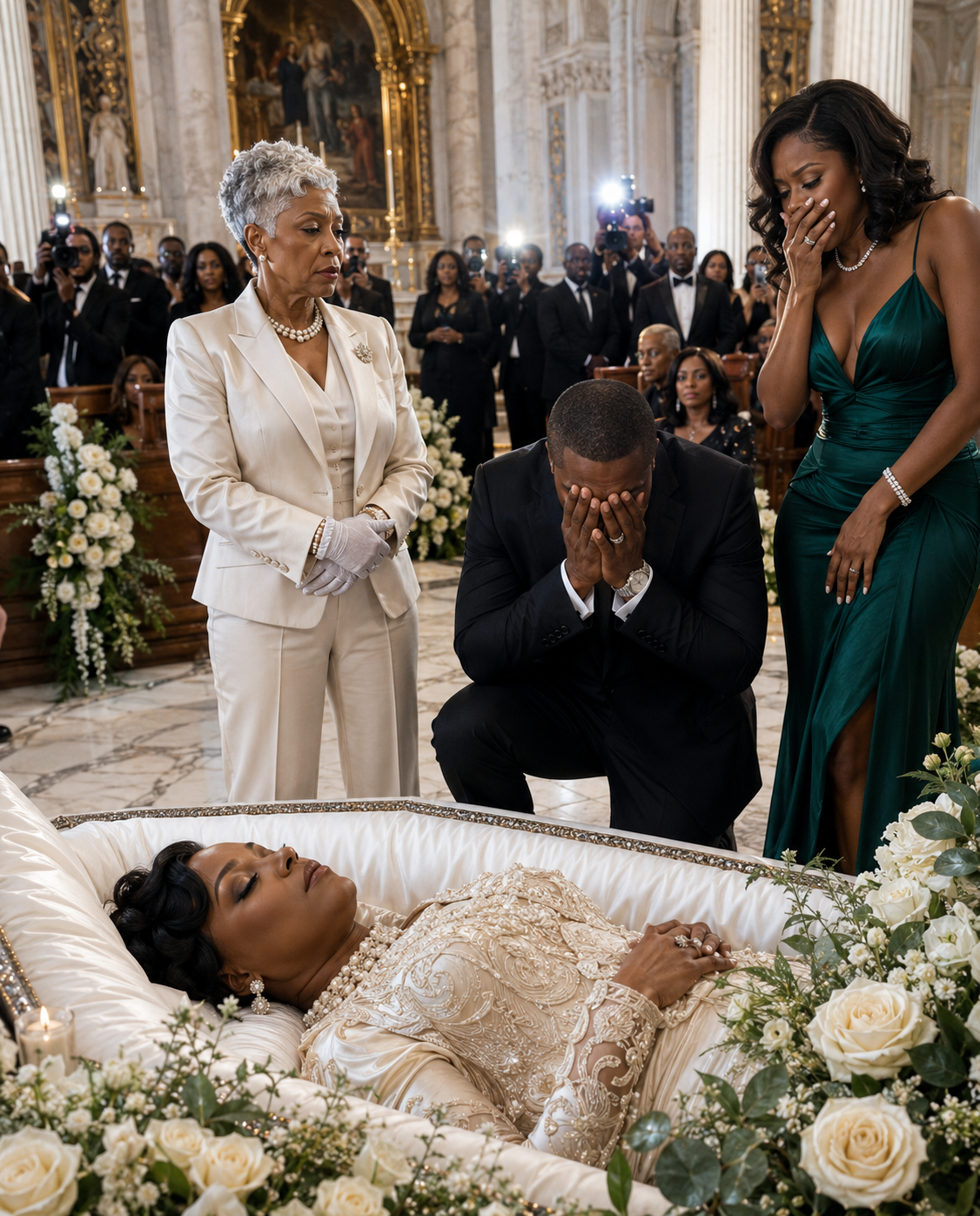 My pregnant daughter was in a coffin—and her husband showed up like it was a celebration. He walked in laughing with his mistress on his arm, her heels clicking on the church floor
