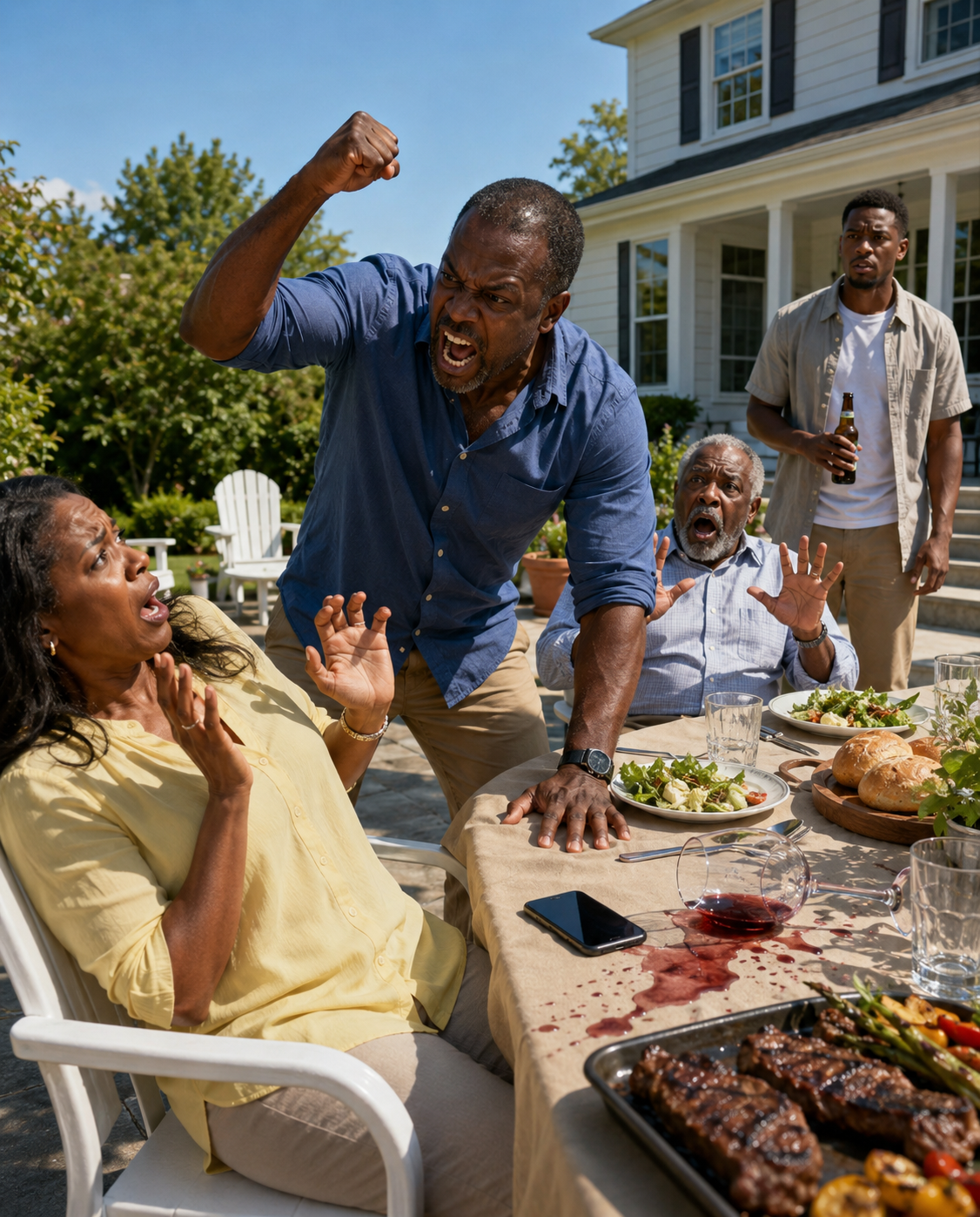 My son-in-law ʜ!ᴛ my daughter during a family meal, and her brother smiled: “It was about time”… but a phone call revealed the shady business they were hiding.