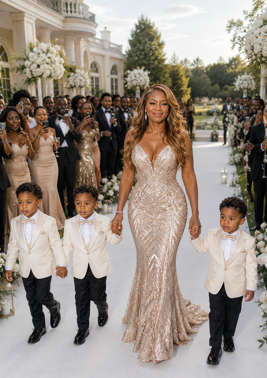 I took my 4-year-old triplets to my millionaire ex-husband's wedding and his family's reaction was chilling.