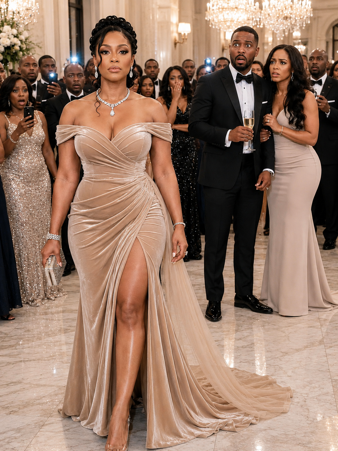 My husband burned the only decent dress I had to stop me from going to his promotion party. He called me a "shame." But when the doors to the grand hall opened, I emerged in a way he never imagined…