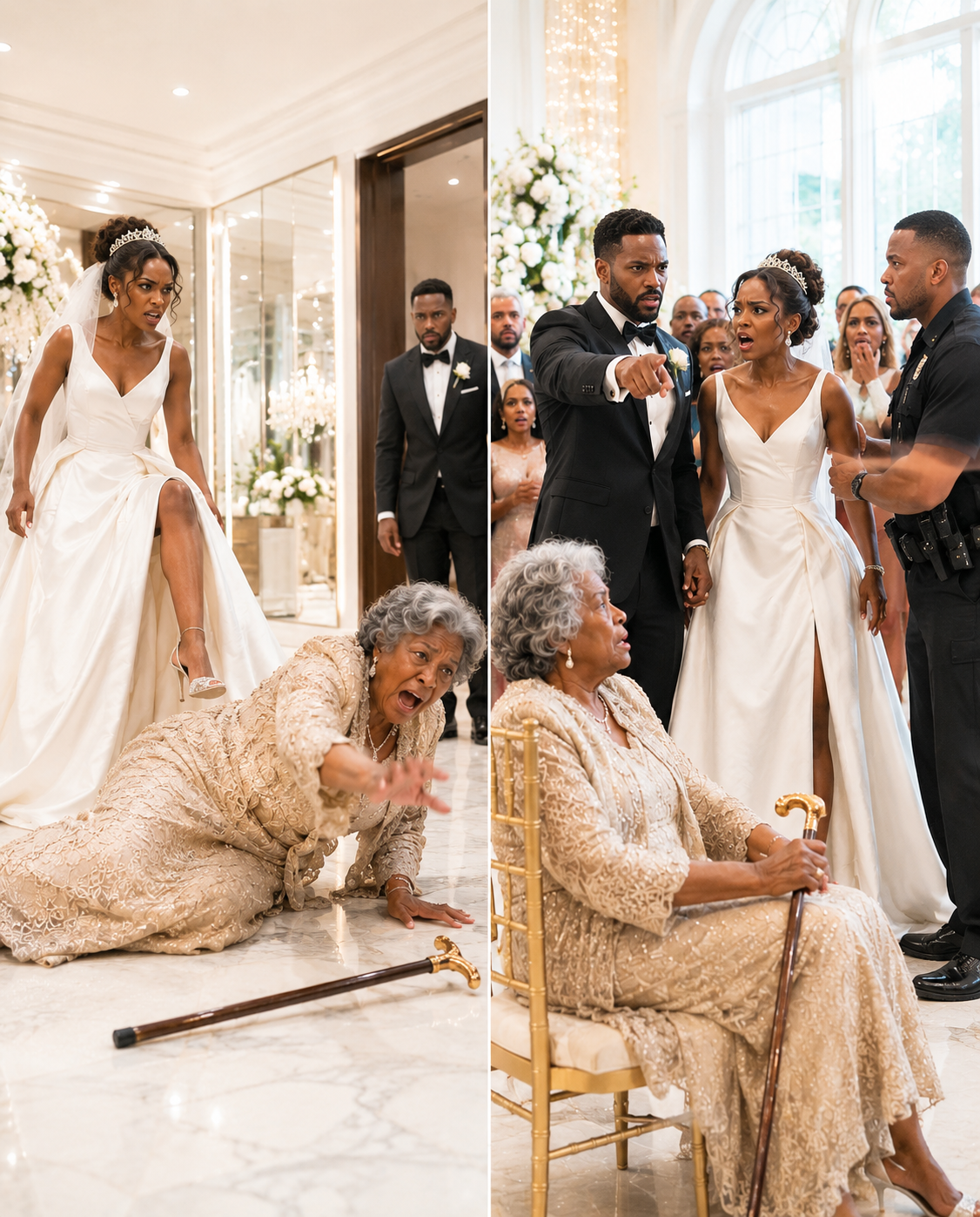 During her VIP wedding dress fitting, I caught my fiancée kicking my mother’s cane away. “Pick up my train, you clumsy old bat,” she hissed as my mother stumbled to the floor.