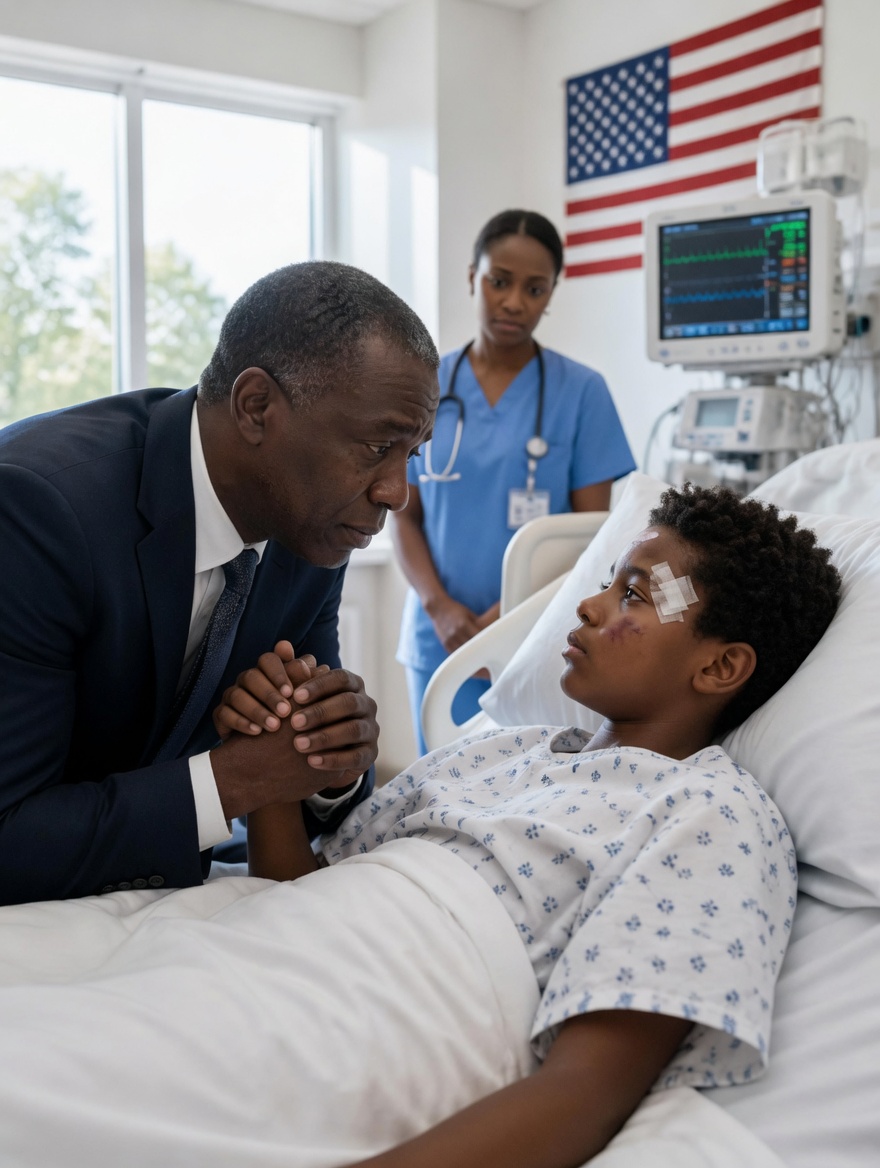 My eight-year-old son was be@ten nearly to death in his grandfather’s driveway while three grown men laughed and held him down.