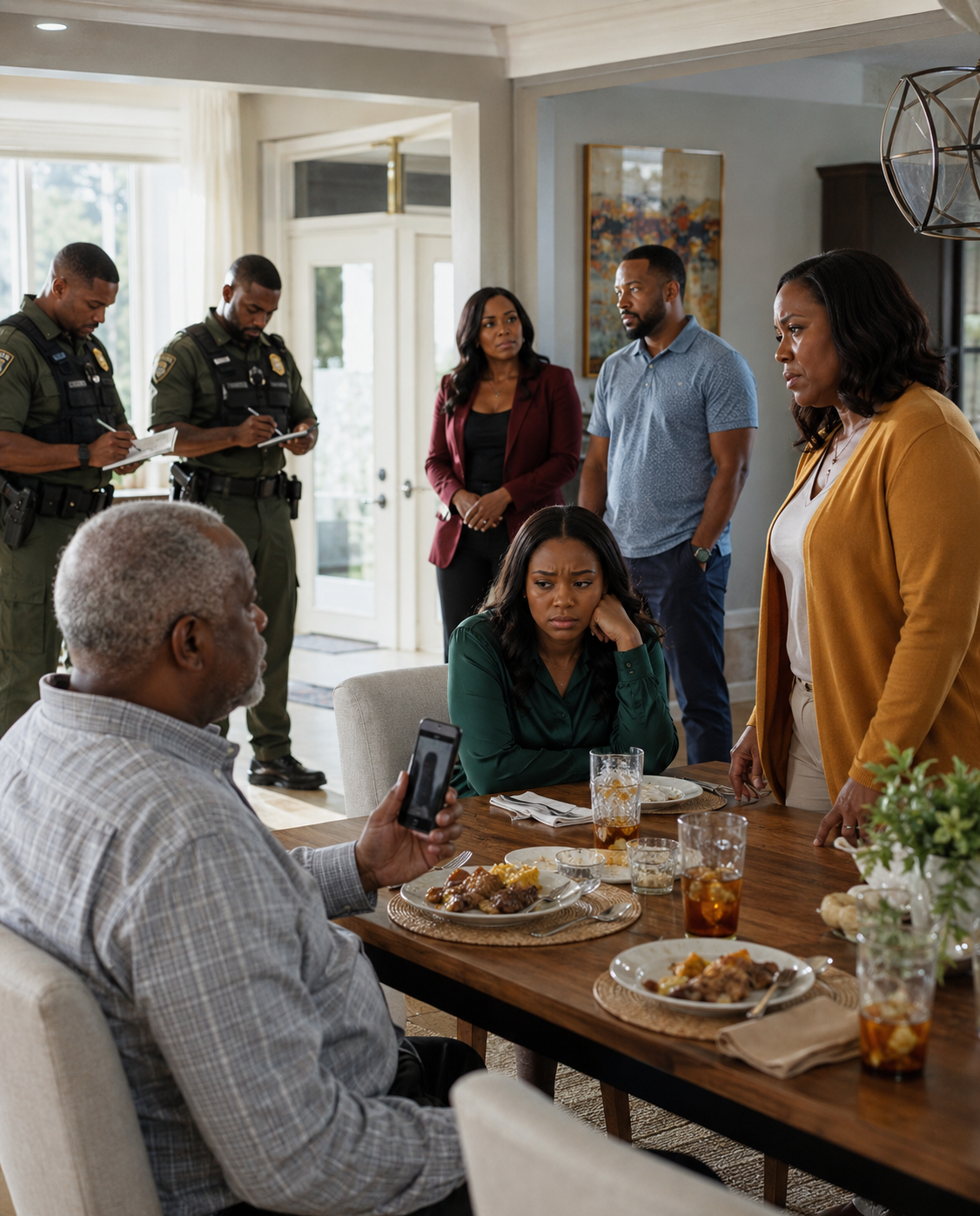 At Sunday Dinner, My Father Casually Asked About the $200,000 He “Sent Me” — “You Said You Needed It for the House,” He Smiled, But When the Bank Confirmed the Account Was Opened From Our Home IP, Two Officers Soon Stood Under Our Chandelier Asking Who Committed a Felony