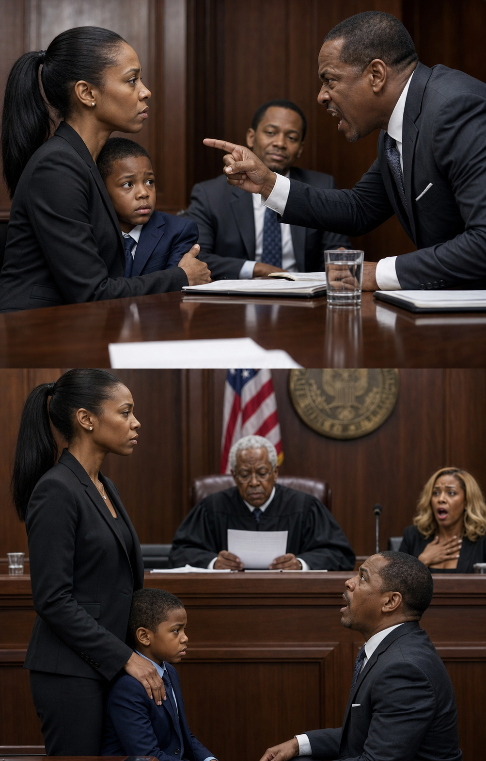 “Take your brat and go to hell,” my husband hissed at my 7-year-old during our 10 AM divorce hearing. “The ruling is finalized. He gets everything,” his lawyer smirked.