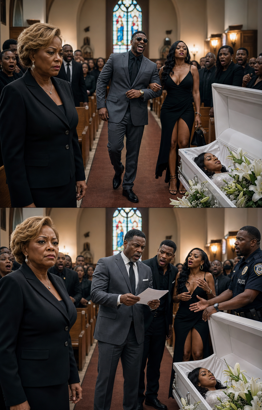 My pregnant daughter was in a coffin—and her husband showed up like it was a celebration. He walked in laughing with his mistress on his arm, her heels clicking on the church floor like applause.