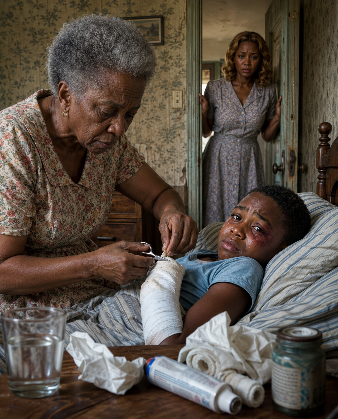 “C/u/t o/f/f my arm” the boy begged between fever and tears; no one believed him, until the woman who was taking care of him decided to break the cast without permission . new
