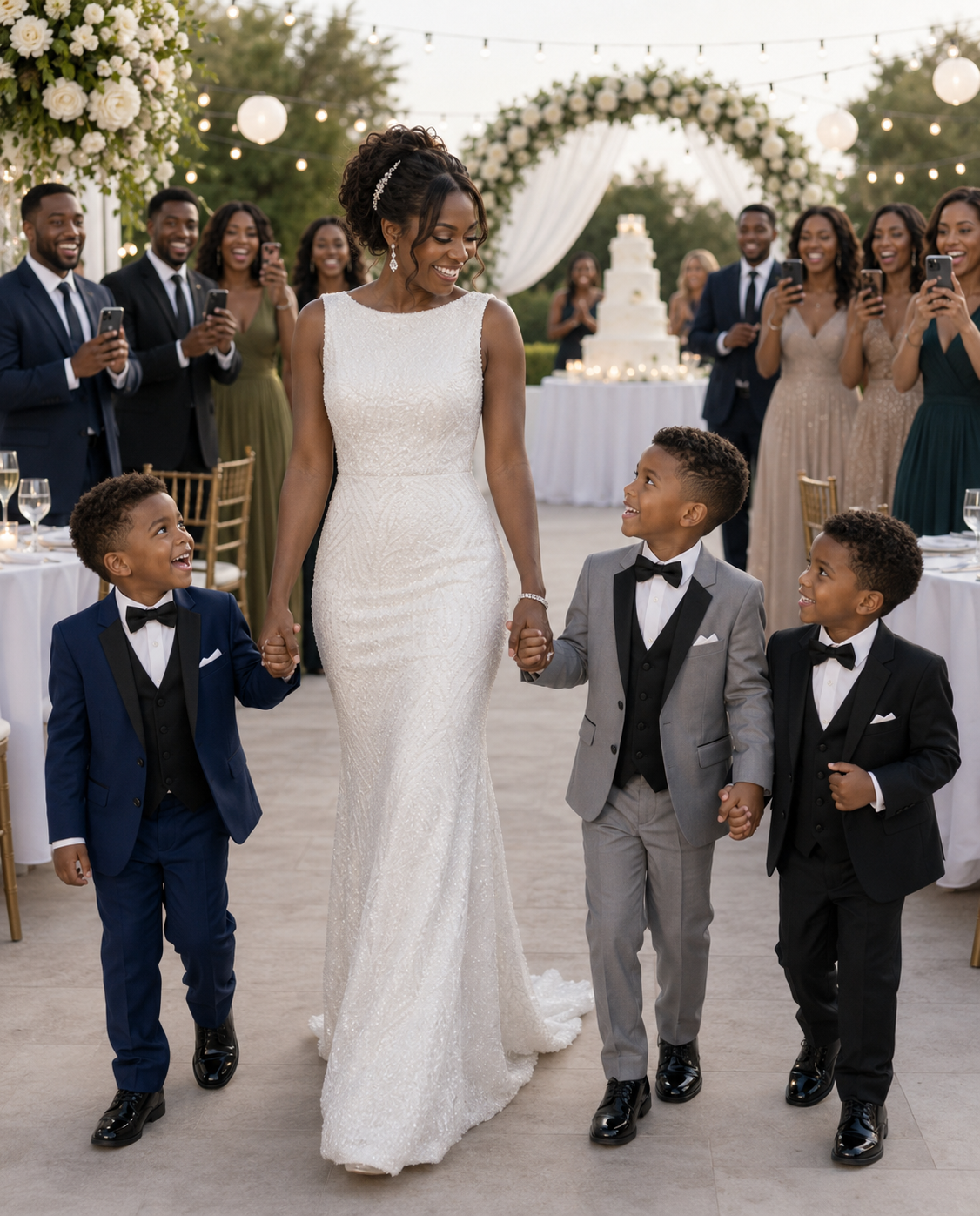 I took my 4-year-old triplets to my millionaire ex-husband’s wedding and his family’s reaction was chilling.