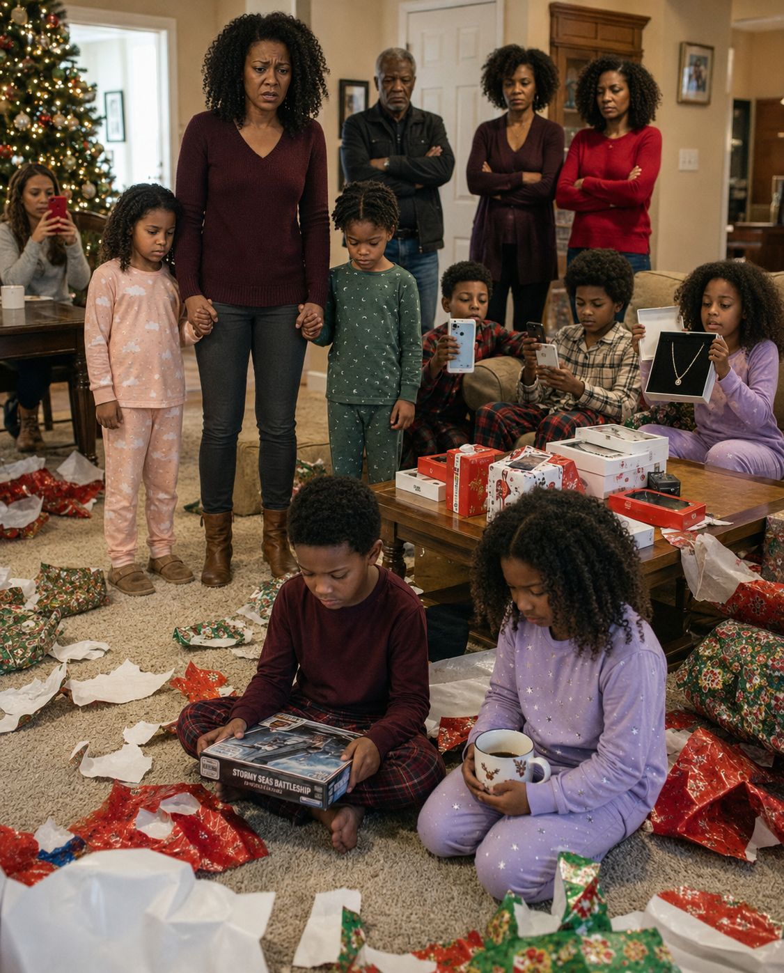 My children sat on my parents’ living room floor holding a dollar-store board game and a cheap snowman mug while my sister’s kids tore open iPhones, a MacBook, jewelry, and a Disney cruise packet I had secretly paid for. Then my mother looked at me and said, “We don’t do gifts for stepchildren, Susan. Don’t make this awkward.” - usnews