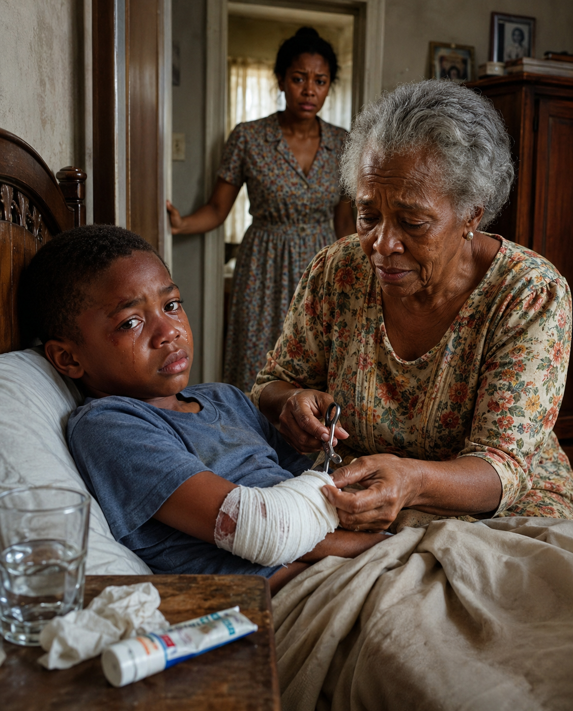 “C/u/t o/f/f my arm” the boy begged between fever and tears; no one believed him, until the woman who was taking care of him decided to break the cast without permission