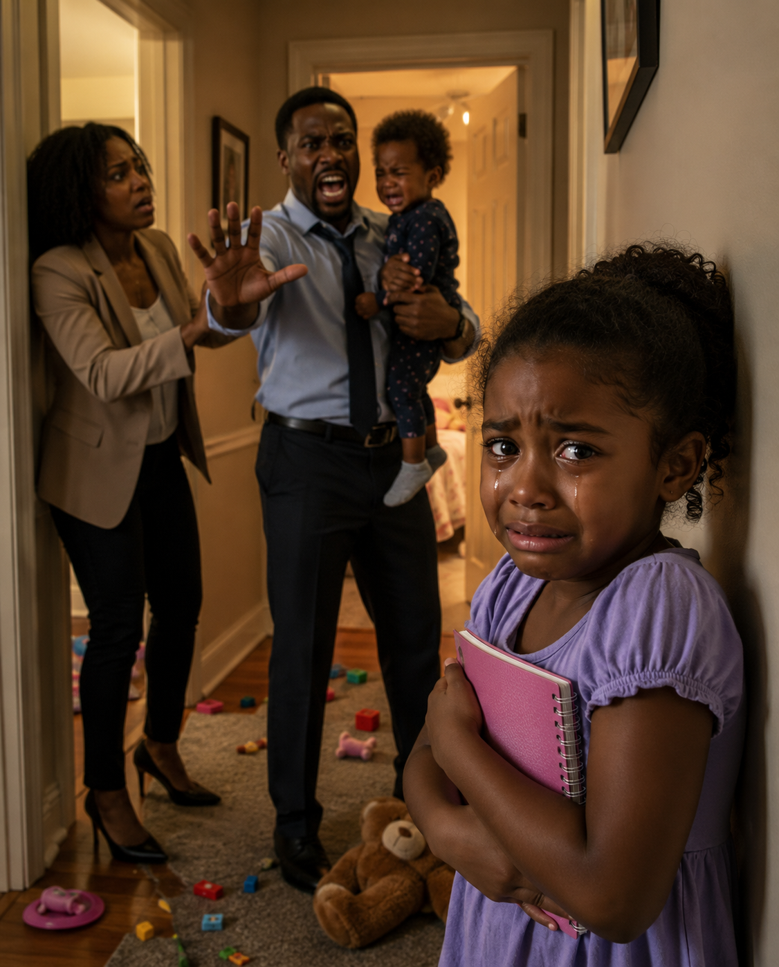 My little girl didn’t run to me when I got home early. That was the first sign something was wrong. The second came when she whispered 6 words that shattered my trust forever.
