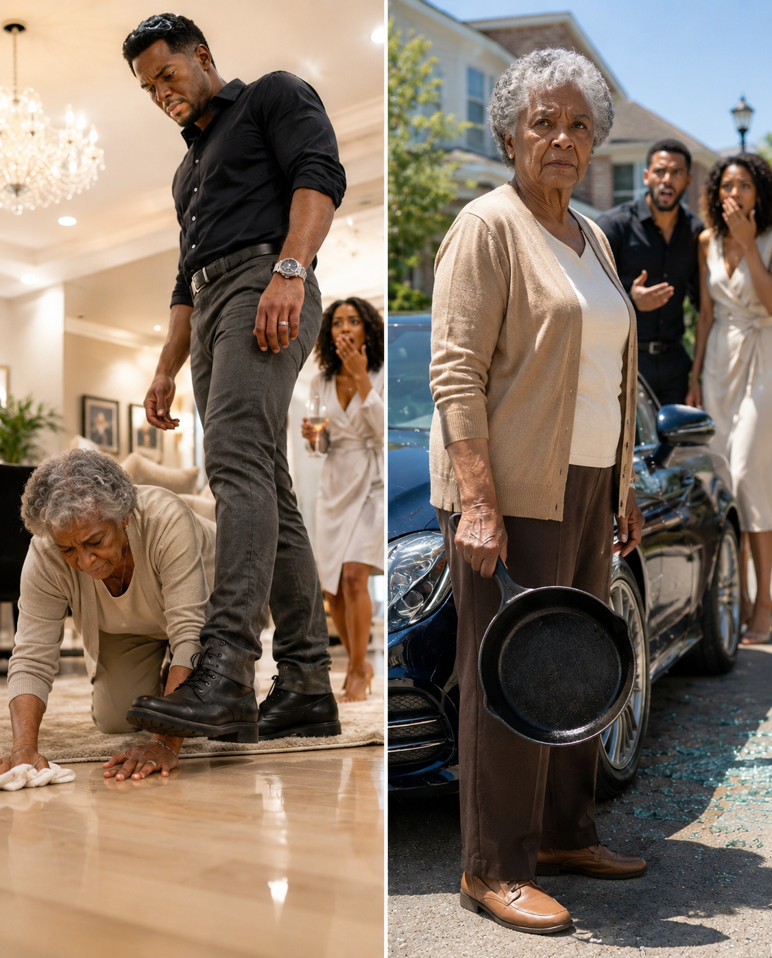 I was scrubbing the kitchen floor on my hands and knees when my son deliberately stepped on my fingers with his heavy boots. “Watch where you’re crawling,” he grunted, while his wife giggled from the hallway.