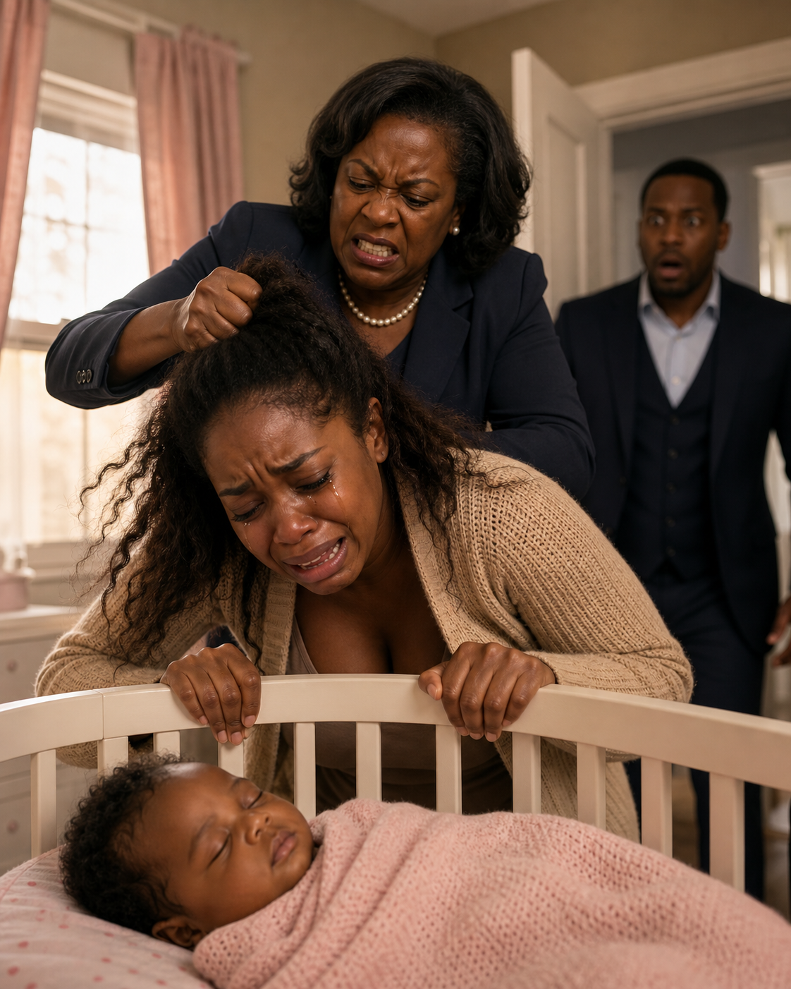 At 2 a.m., stuck at the office, I checked the hidden baby monitor I’d set up to see why our newborn kept crying—and my blood ran cold. On the screen, my mother stormed into the nursery, hissed, “You live off my son and still complain?”