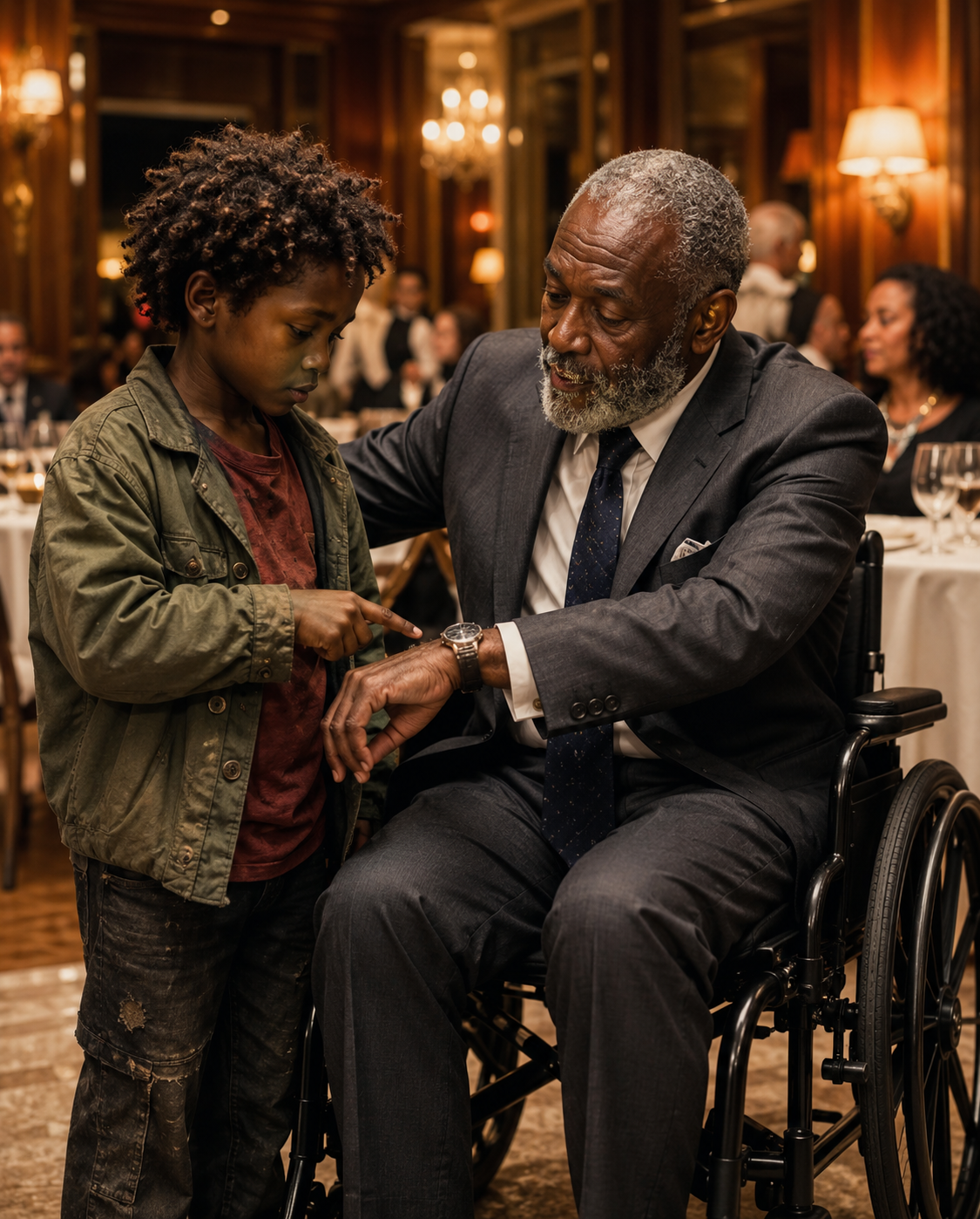 “Sir… My Father Had a Watch Exactly Like Yours” – A Rich Businessman Tried to Have a Homeless Boy Removed From a Five-Star Restaurant until He Said One Sentence That Changed Everything . New