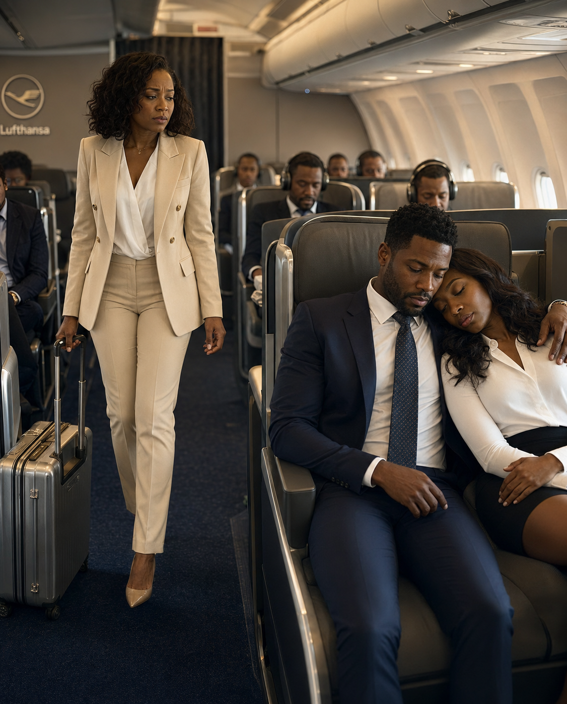 I Thought I Was Flying To Close A Deal… Until I Saw My Husband Sitting Two Rows Ahead, Letting Another Woman Sleep In His Arms, And When The Flight Attendant Called Her “Your Wife”… He Didn’t Correct It…