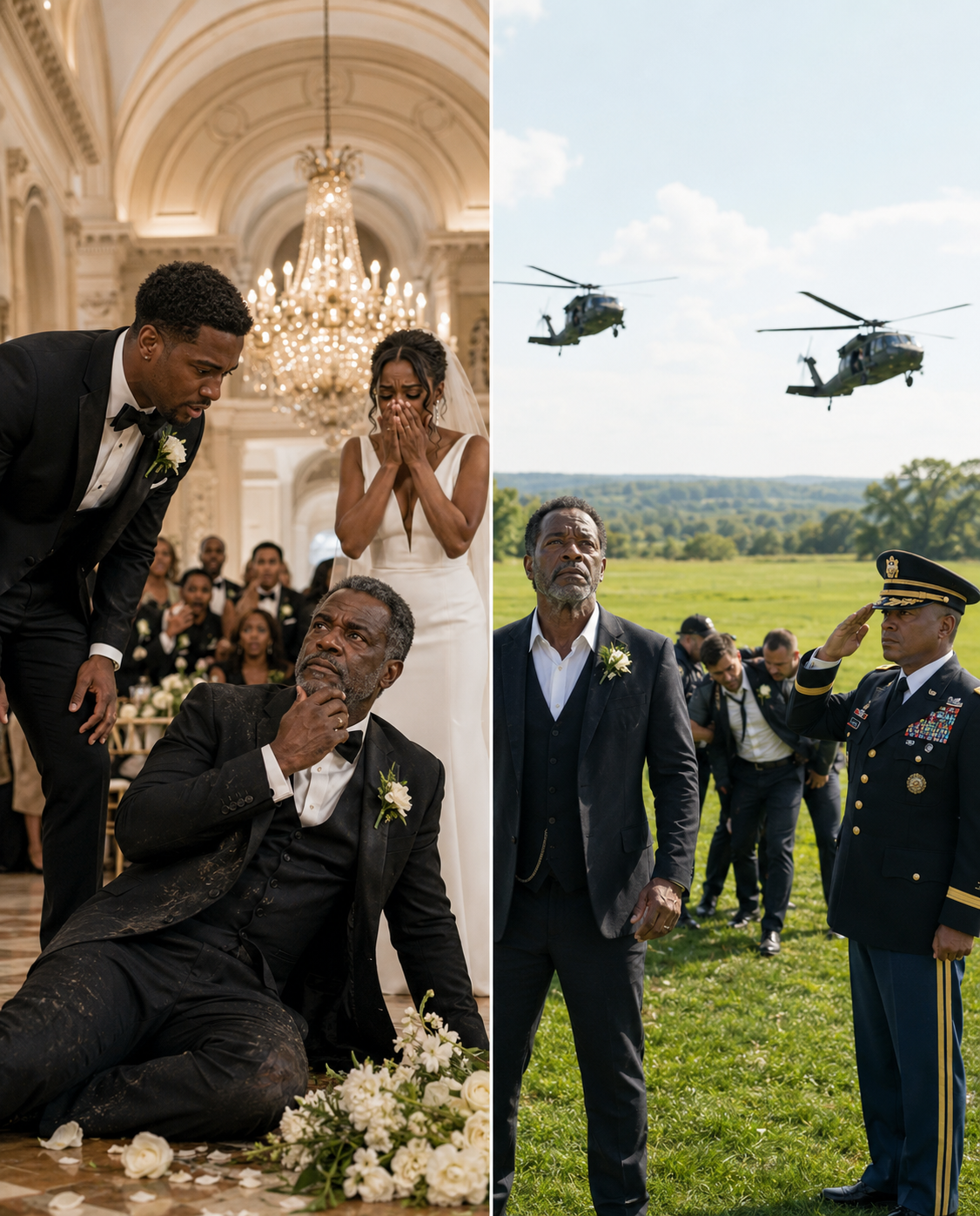 At my daughter’s wedding, my new son-in-law sl:apped me so hard I fell into the floral arrangements. “Give me the farm’s deed, old man, or I’ll ruin her,”