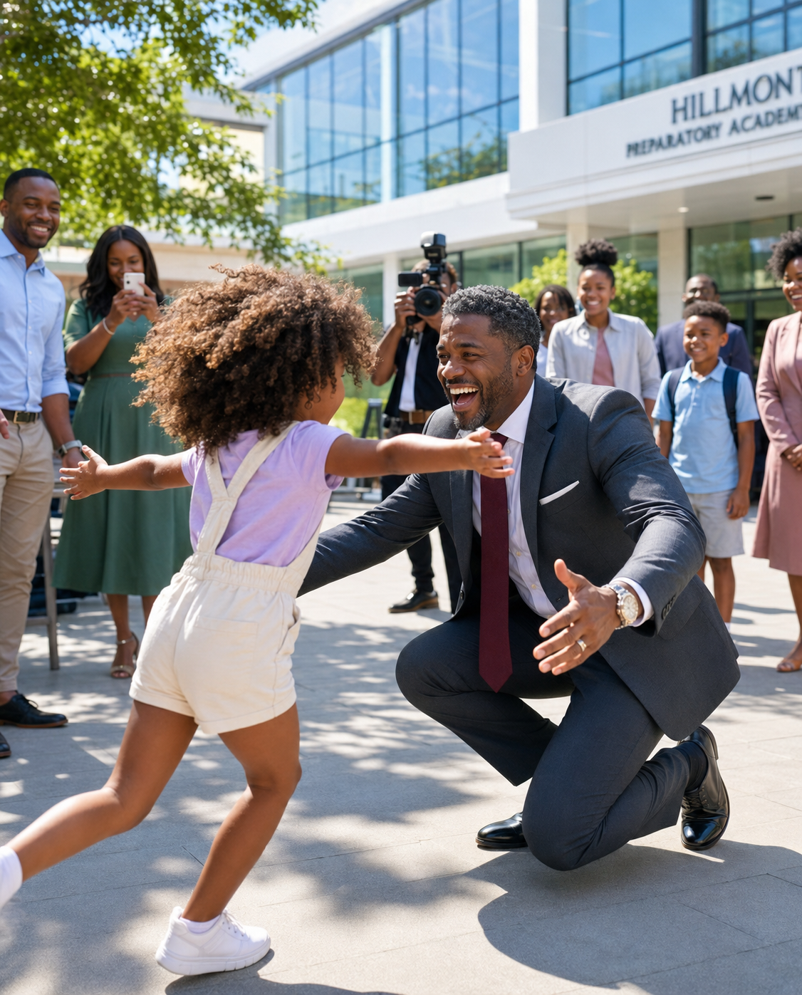 A billionaire showed up at an orphanage for a publicity stunt… until a little girl ran straight toward him screaming, “Daddy!”—and the entire courtyard fell silent.