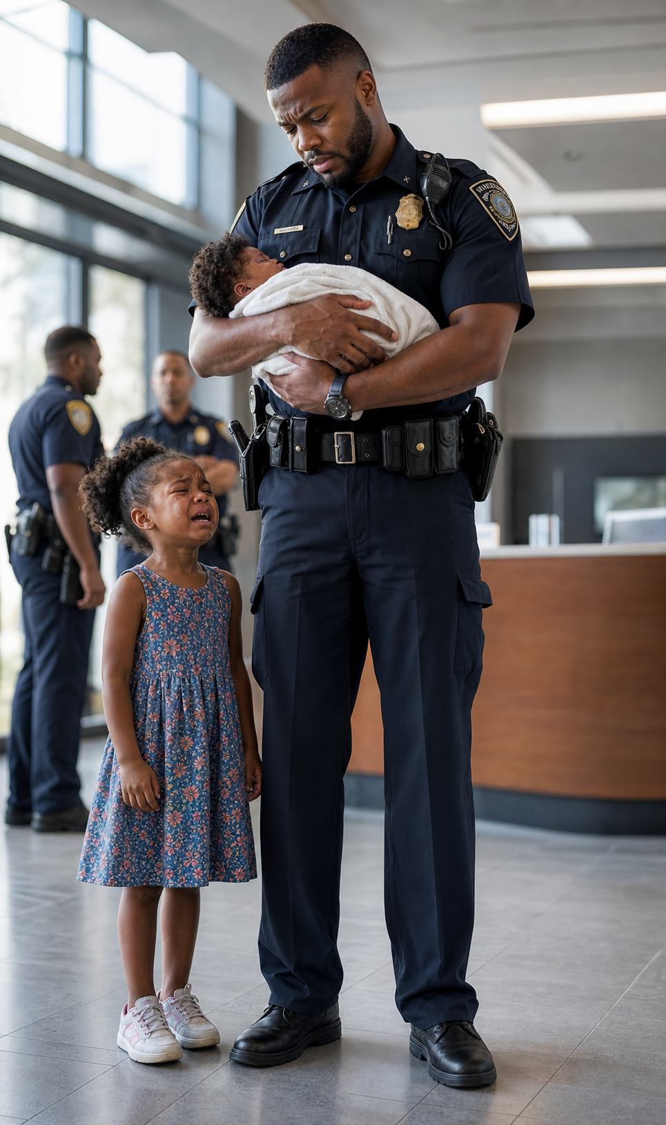 A 7-Year-Old Girl Walked Into A Police Station Alone At 9:46 PM, Barefoot And Clutching A Paper Bag Like Her Life Depended On It — Then She Looked Up And Whispered, “Please… I Brought Him Here”… And The Officer Slowly Stood Up As The Entire Room Went Silent