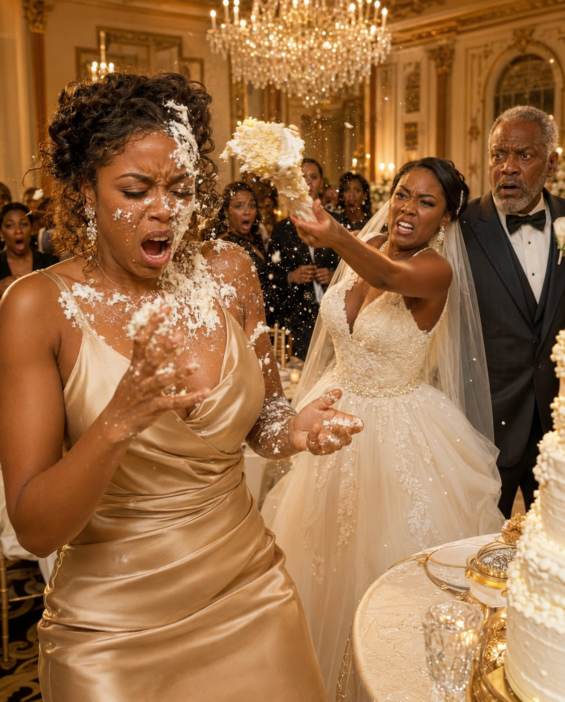 My sister threw the wedding cake at me and yelled, “I only invited family! You weren’t invited!” My parents burst out laughing, and the whole room erupted in laughter. Holding back tears, I left the venue. But a few hours later, when I returned, their faces were ashen.