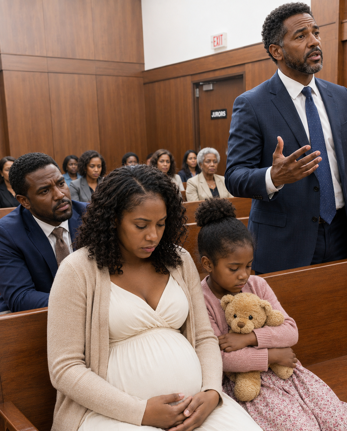 A pregnant wife asked the judge for a divorce and gave her husband everything while his mistress laughed
