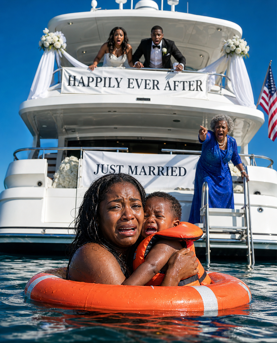 At my sister’s wedding reception, my own mother shoved her “single mother” daughter—and her so-called “illegitimate” granddaughter—straight off the deck into the freezing harbor.