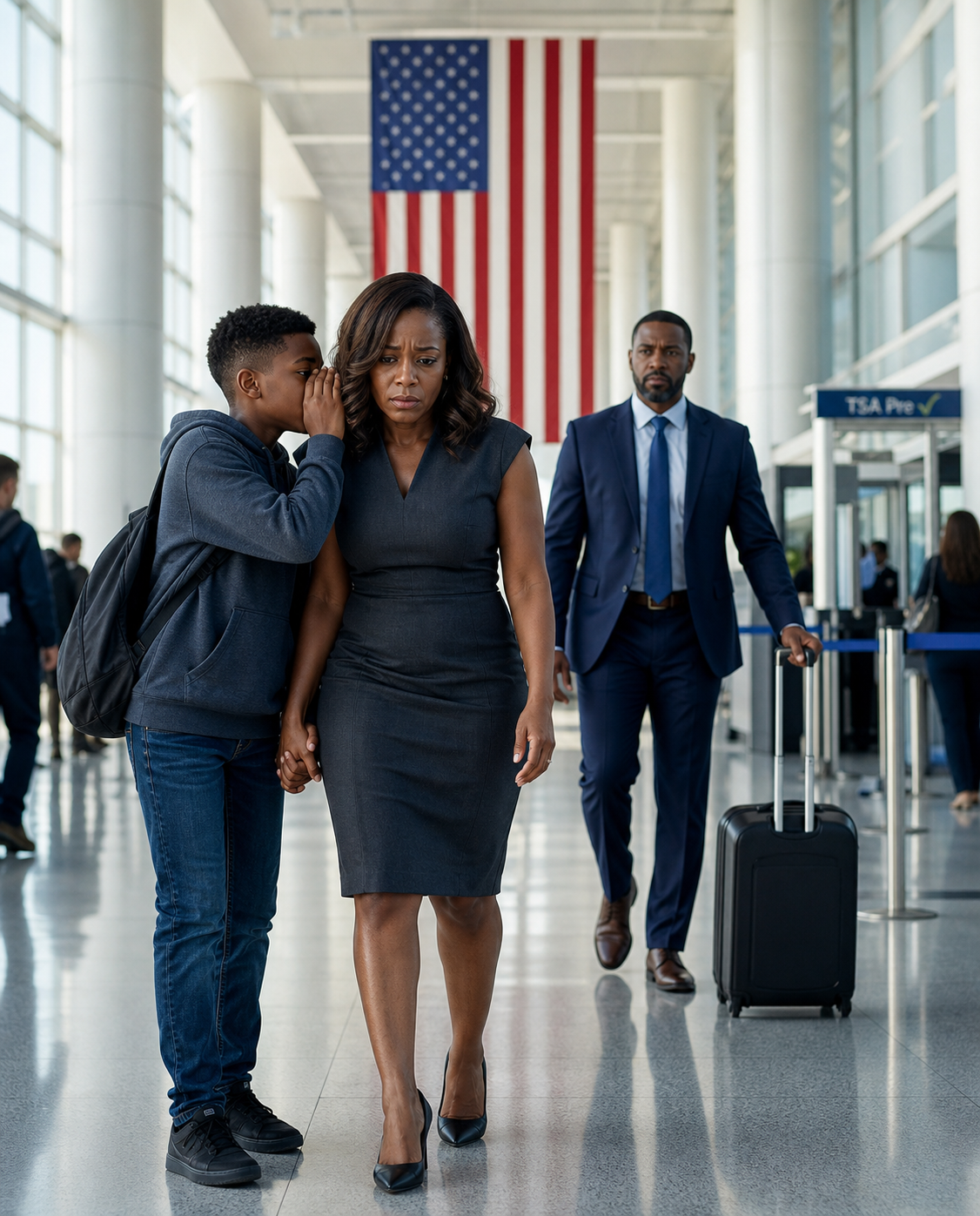 Right after my husband left for his business trip, my six-year-old gripped my hand and quietly said, “Mom… we can’t go back home. This morning I heard Dad on the phone, talking about something that involves us and it didn’t sound right.” So we didn’t go back.