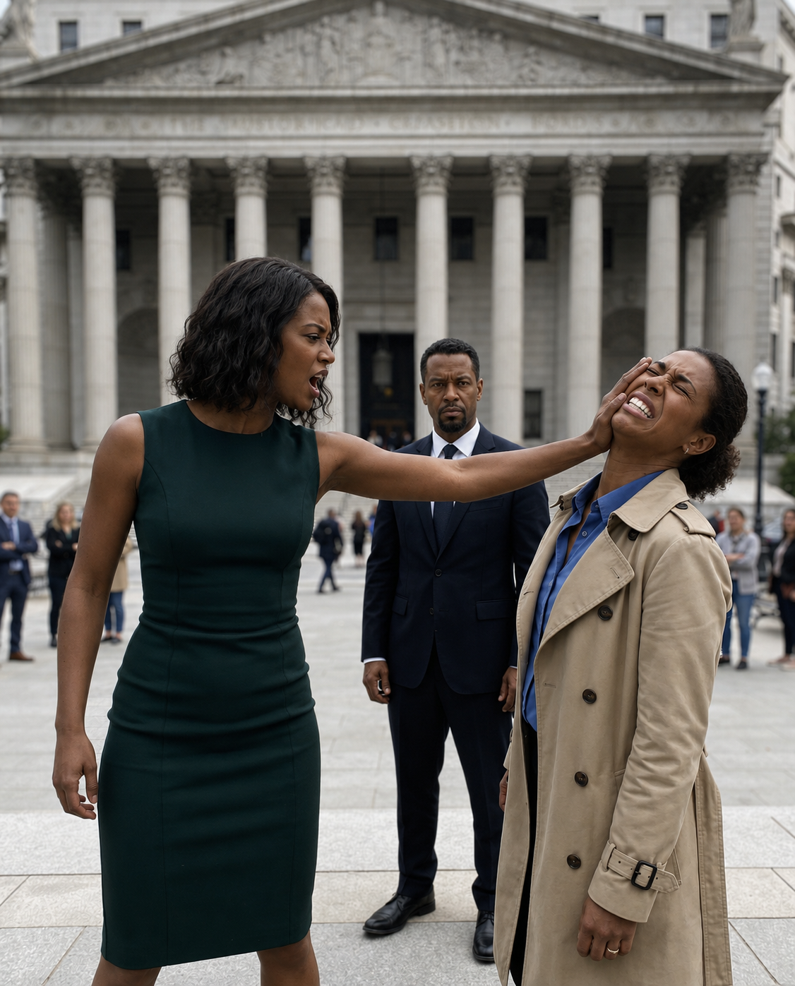 My Husband’s Mistress sʟᴀᴘᴘᴇᴅ Me Outside the Courtroom. I Didn’t Cry, I Didn’t Scream… I Just Smiled. Minutes Later, the Entire Room Found Out Who I Really Was.