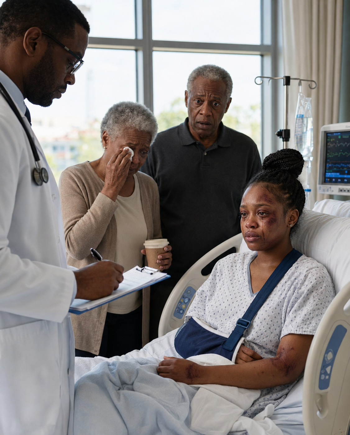 I refused to co-sign my sister’s mortgage, and my brother-in-law b/ea/t me so badly I woke up in a hospital bed with my shoulder disl0cated, one eye nearly swollen shut, and a police officer sitting quietly beside me waiting for the truth.