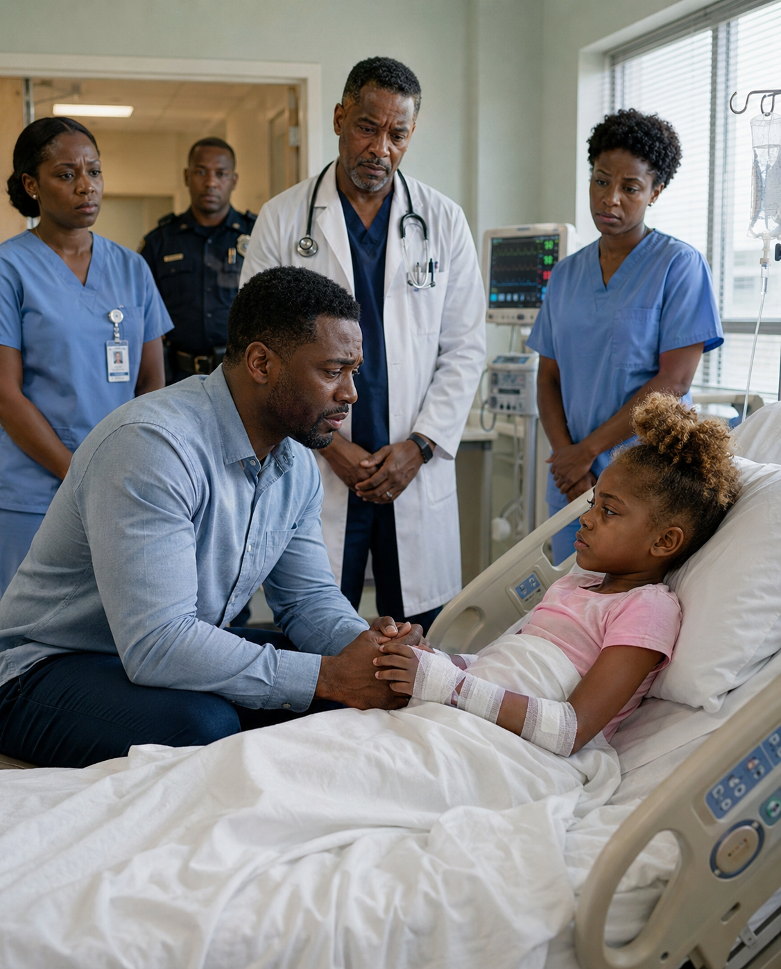 A Widowed Father Rushed to the Hospital After an Urgent Call Said His 8-Year-Old Daughter Was in Critical Condition — But When He Finally Sat Beside Her Bed, Her Weak Whisper Revealed the Secret Fear She Had Been Forced to Hide Inside Their Own Home