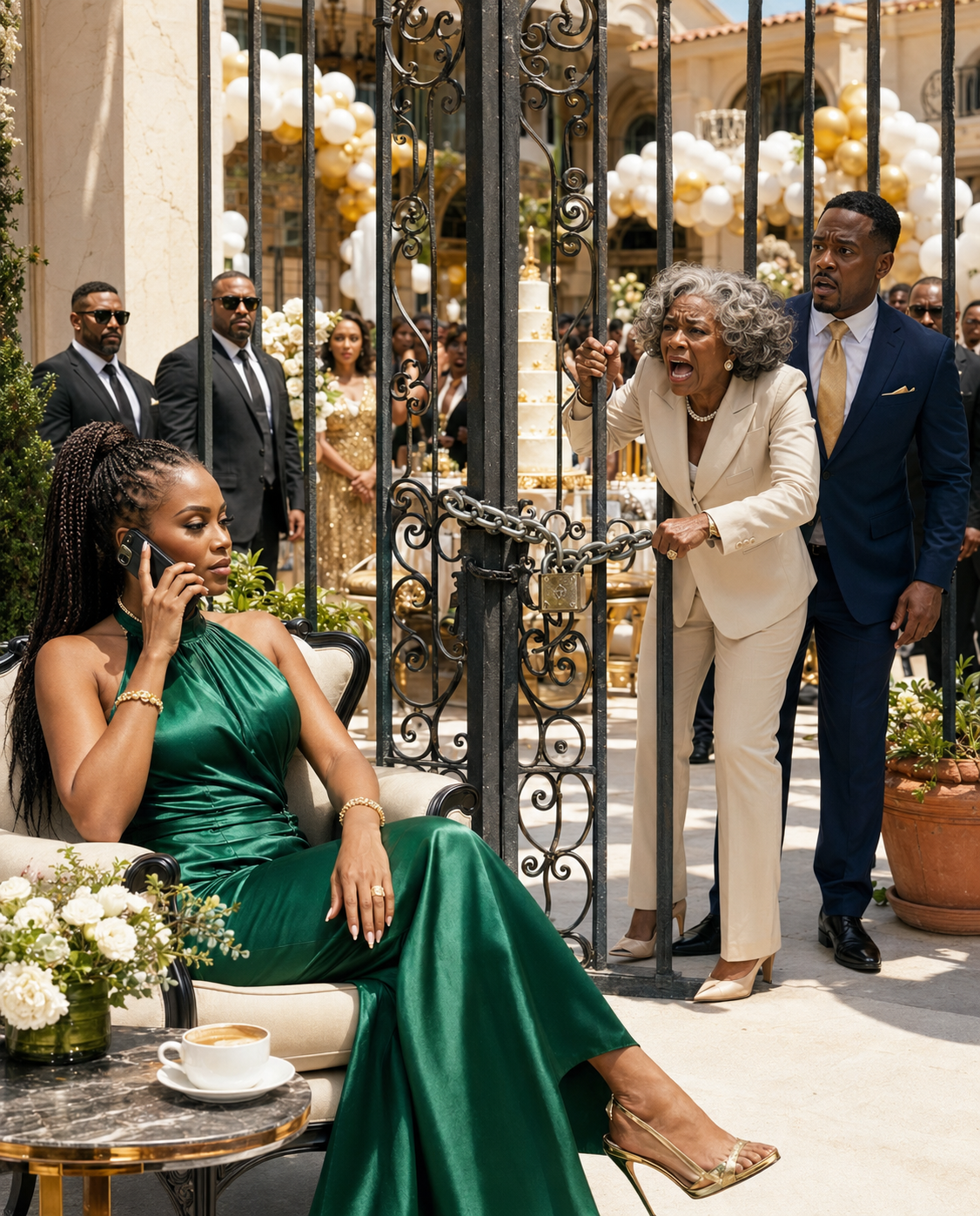 From outside my house, my mother-in-law shouted, “Why is the gate closed?”… A minute later, my husband called me begging me to open it, and I told him, “Put me on speakerphone,” because his whole family was going to find out the truth.