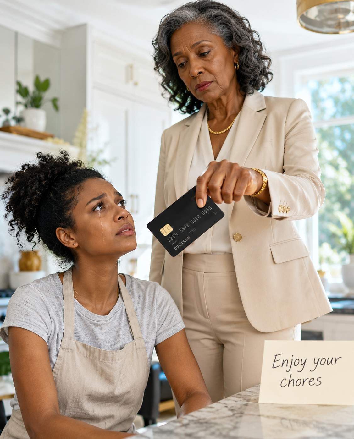 My husband took my sister on a luxury trip and left me behind to be a caregiver. Enjoy your chores, the note said. I cried in despair until my scenile grandma stood up, handed me a black card, and said, “Dry your tears, Valerie. I just froze their bank accounts. Let the games begin.”