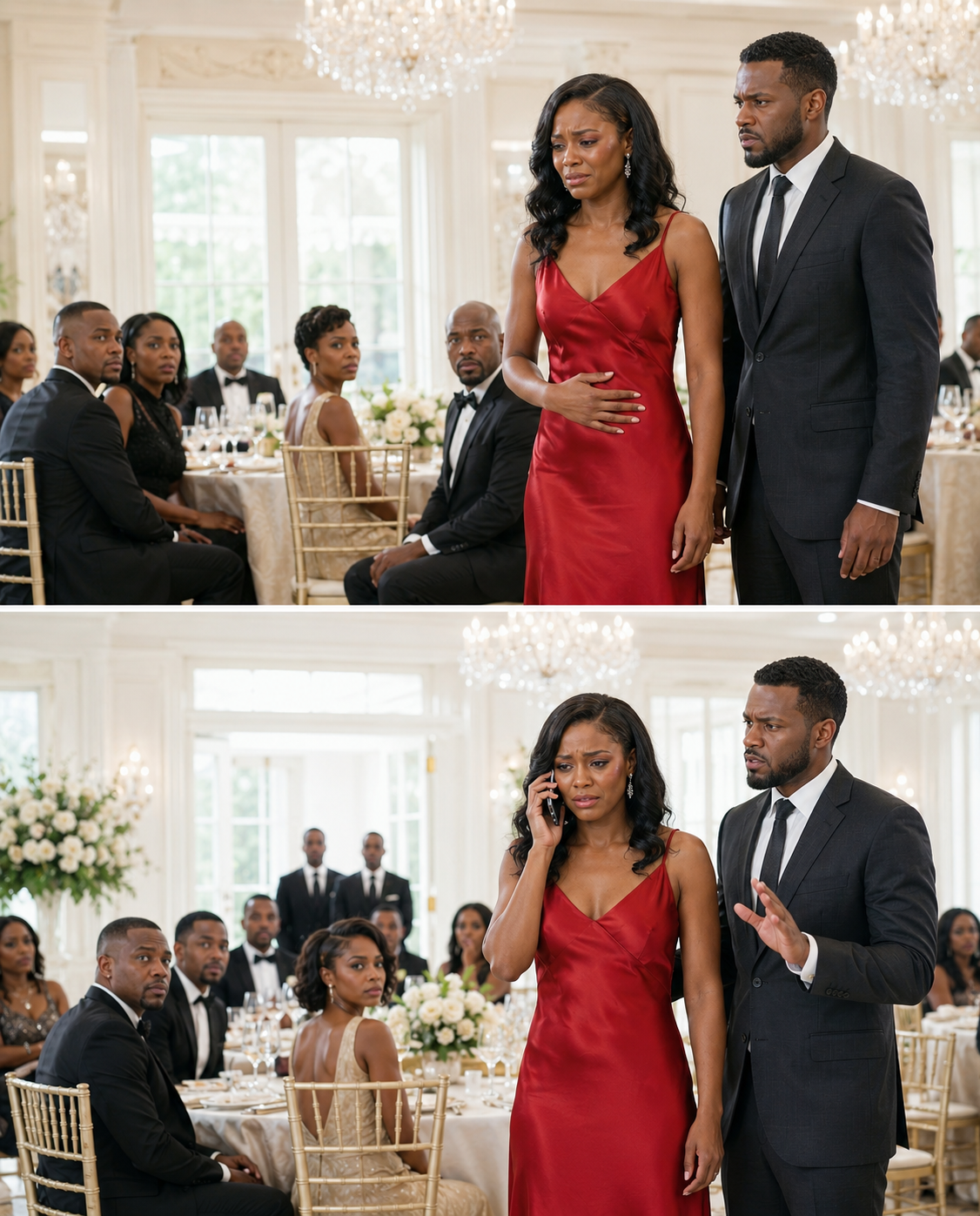 ON OUR ANNIVERSARY NIGHT MY FATHER-IN-LAW KEPT INSULTING ME, BUT WHEN I SAID I WAS PREGNANT… MY HUSBAND SLA:PPED ME IN FRONT OF ALL OUR GUESTS. NO ONE DEFENDED ME… I WIPED MY TEARS AND MADE ONE CALL… ‘DAD… I NEED YOU. PLEASE COME.’