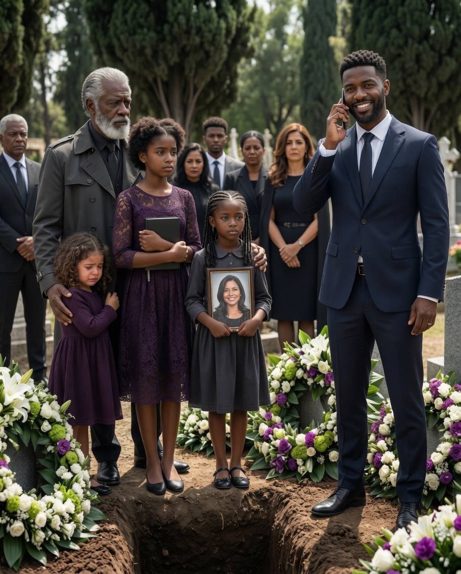 At my daughter’s funeral, my son-in-law announced he was sending my three granddaughters away so he could “start over,” never knowing the girls had hidden the notebook, recordings, and secrets that would destr0y him on his wedding day.