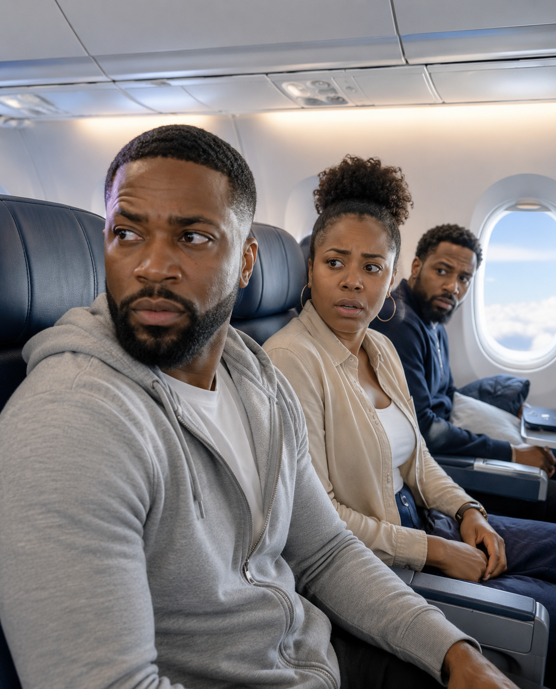 A Black Single Dad Was Asleep in Seat 8A… Until the Captain Asked for a Combat Pilot