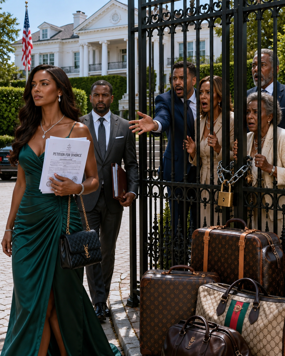Minutes After the Divorce, My Ex-Husband’s Mother Showed Up With Two Moving Trucks and Declared, “Open the Gate, This Mansion Belongs to Us Now”—But the Empty House, the Locked Gates, and My Attorney Erased Her Smile