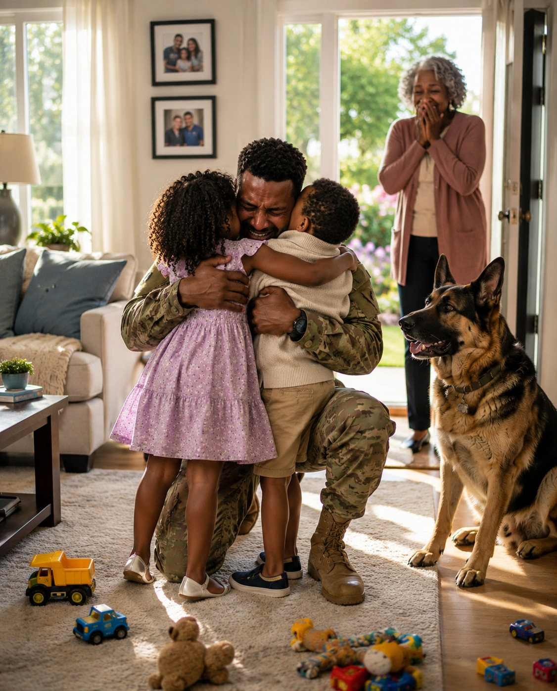 I returned home after two long years believing my children would be waiting for me with their mother, but instead I found them alone, an empty refrigerator, and a dog standing guard at the front door